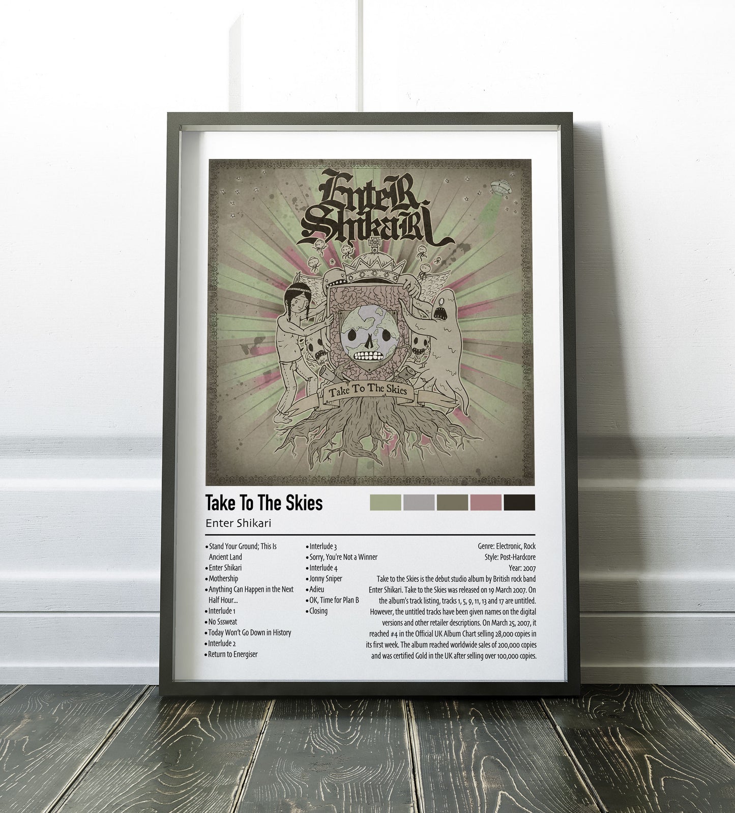 Enter Shikari | Take To The Skies | Custom Album Cover Poster Print