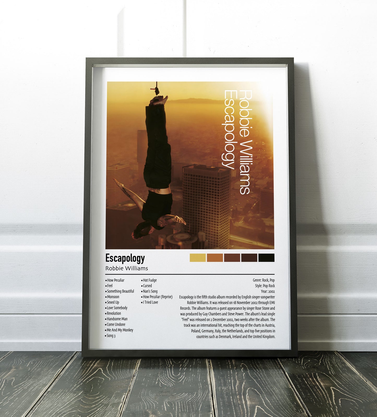 Robbie Williams | Escapology | Custom Album Cover Poster Print