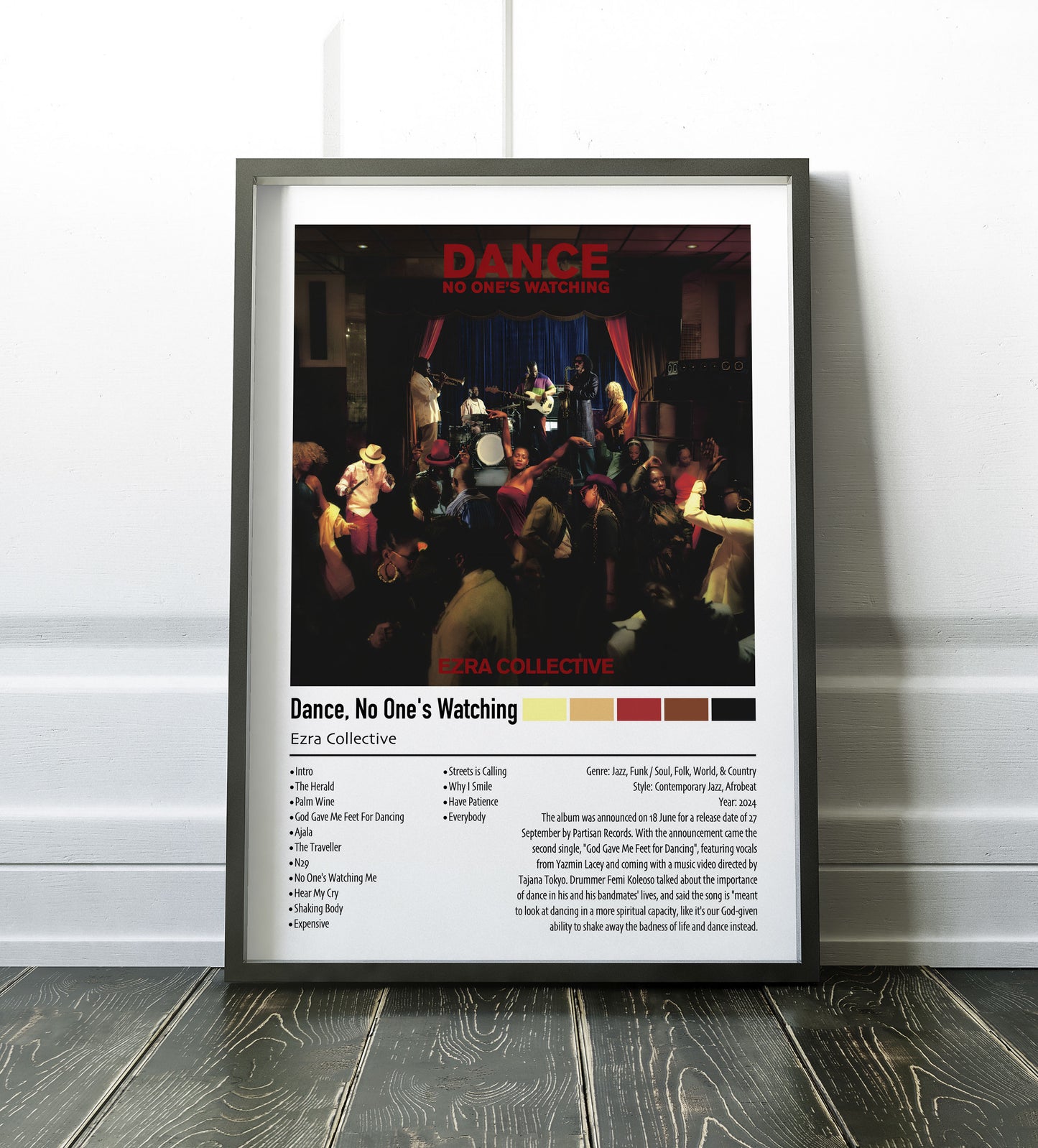 Ezra Collective | Dance, No One's Watching | Custom Album Cover Poster Print