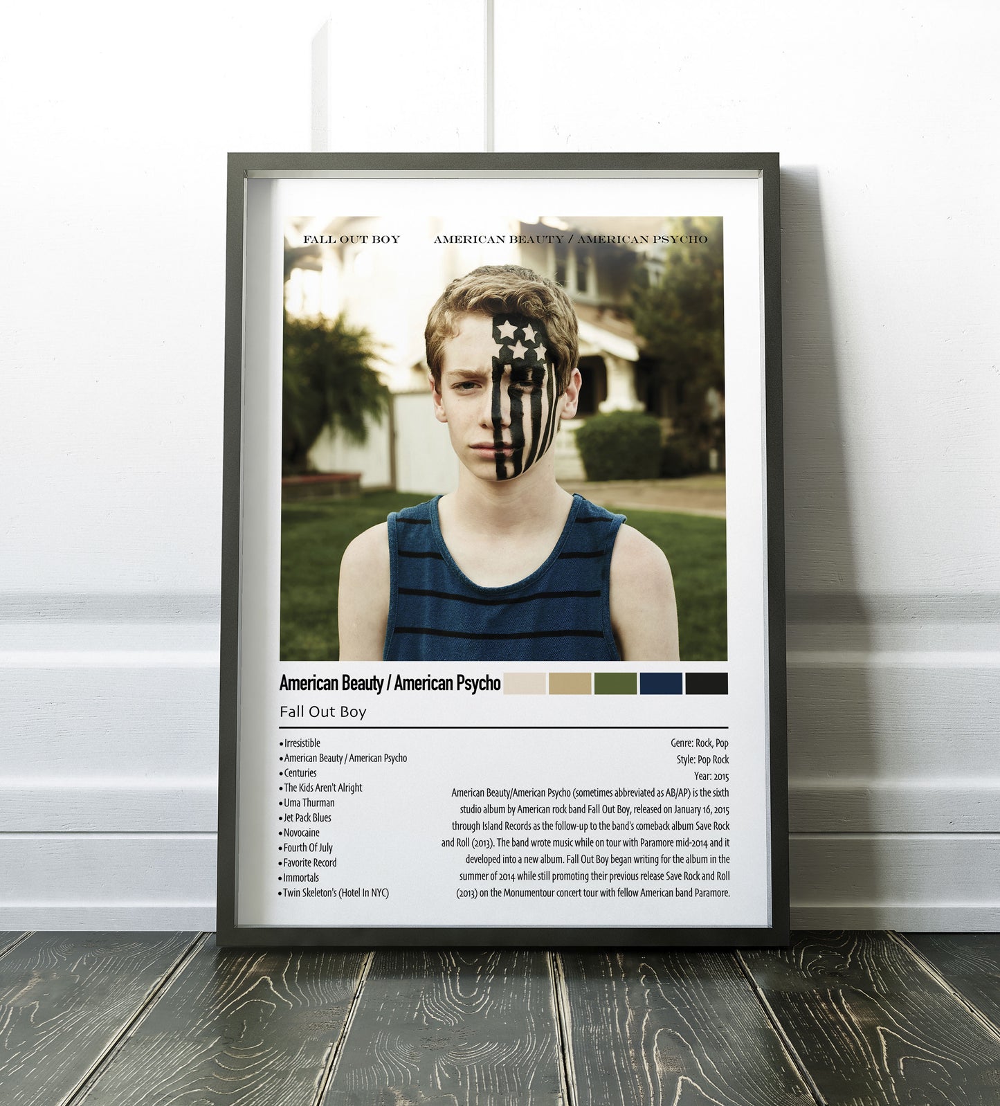 Fall Out Boy | American Beauty / American Psycho | Custom Album Cover Poster Print