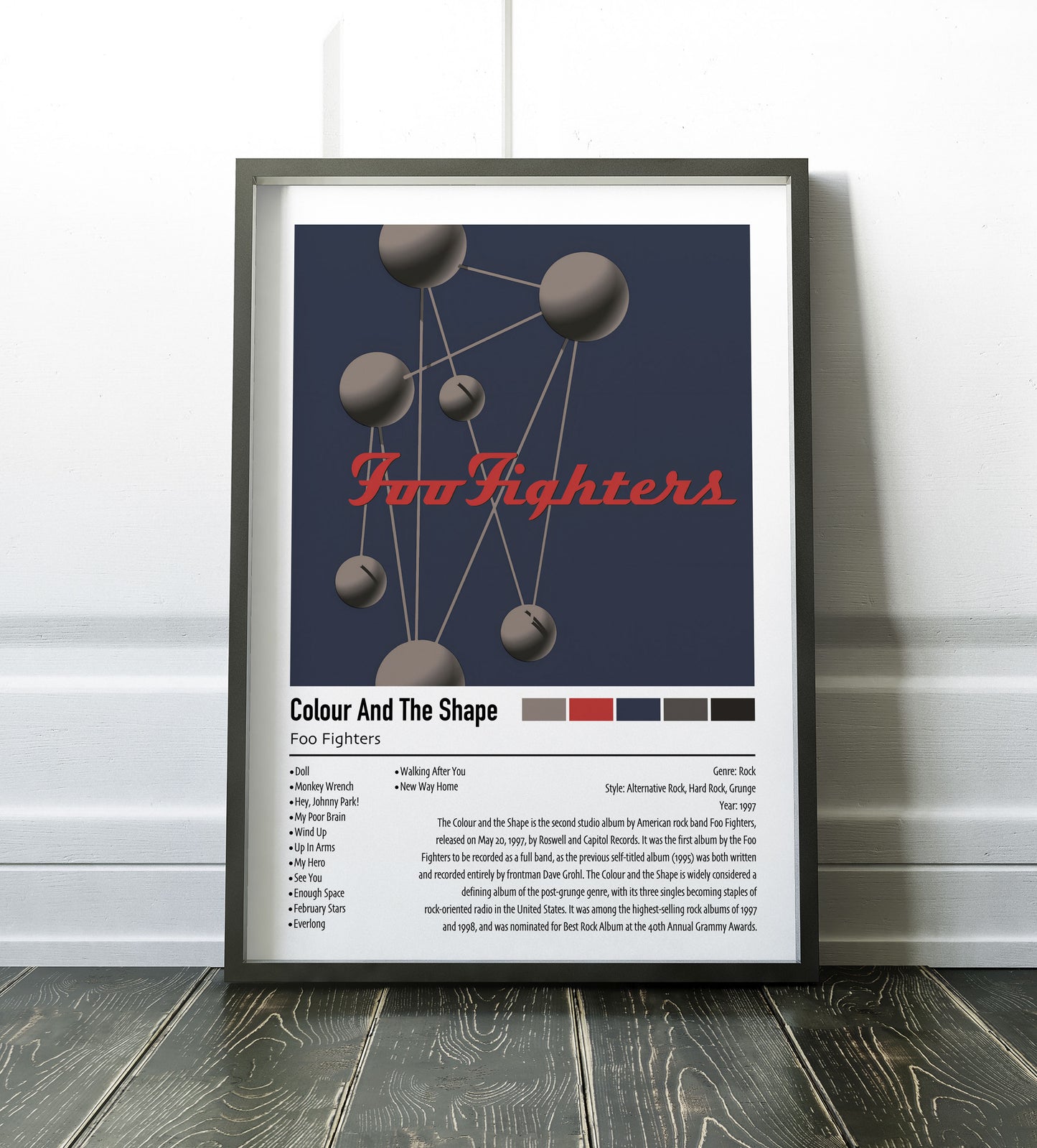 Foo Fighters | Colour And The Shape | Custom Album Cover Poster Print