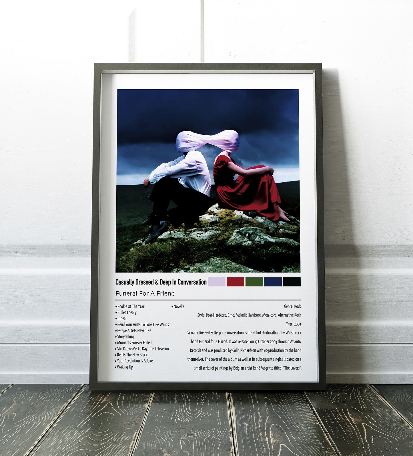 Funeral For A Friend | Casually Dressed & Deep In Conversation | Custom Album Cover Poster Print