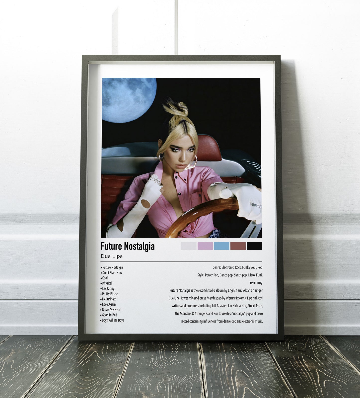 Due Lipa | Future Nostalgia | Custom Album Cover Poster Print