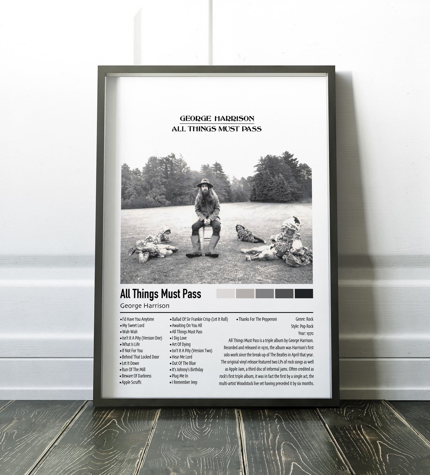 George Harrison | All Things Must Pass | Custom Album Cover Poster Print