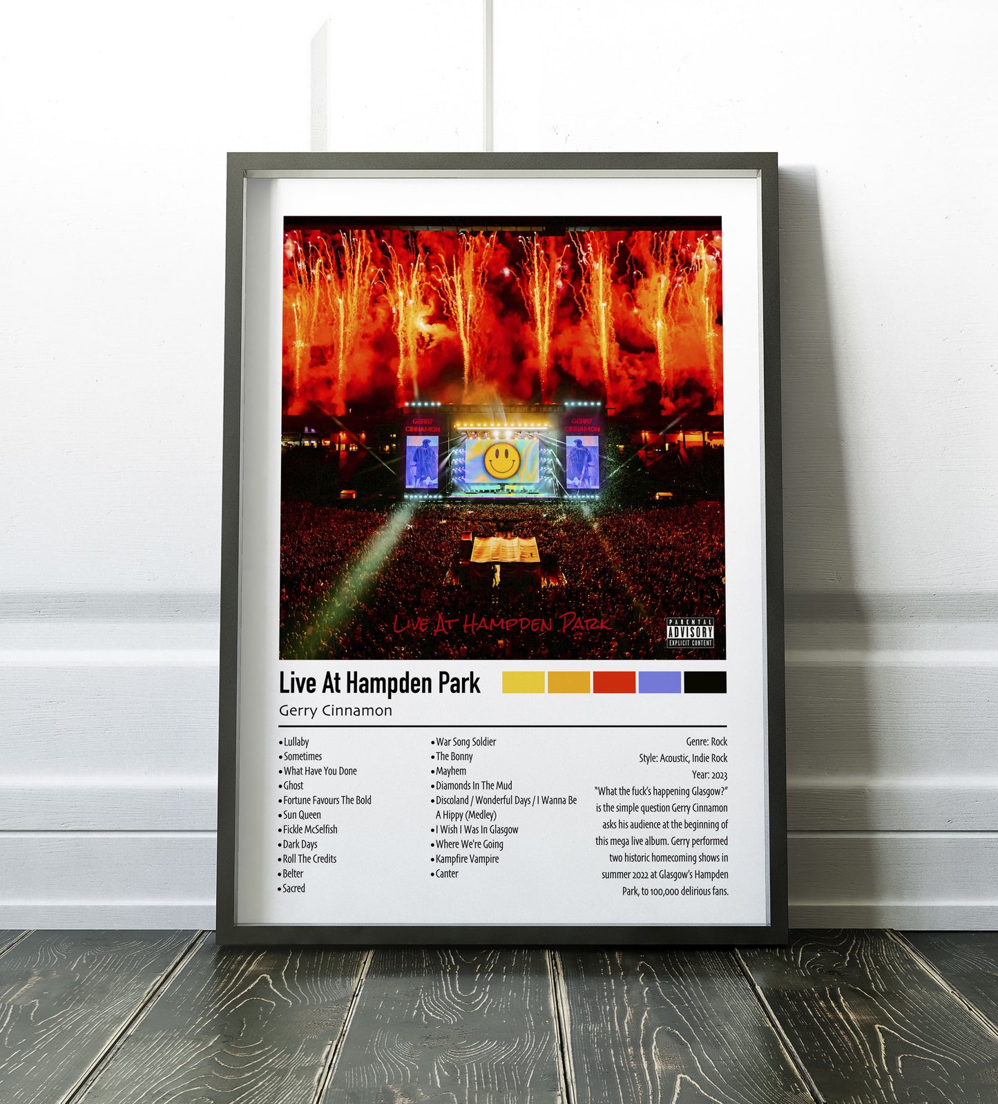 Gerry Cinnamon | Live At Hampden Park | Custom Album Cover Poster Print