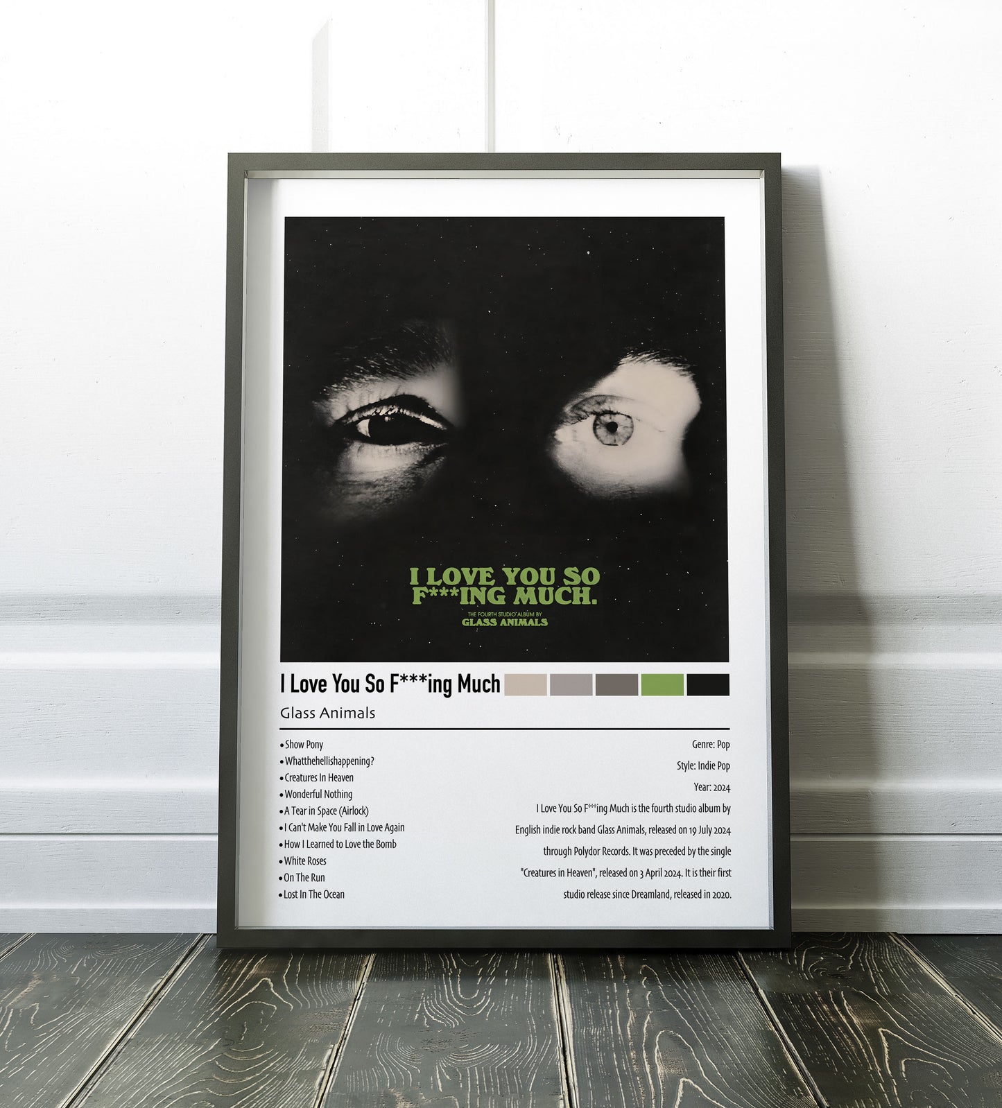 Glass Animals | I Love You So F***ing Much | Custom Album Cover Poster Print