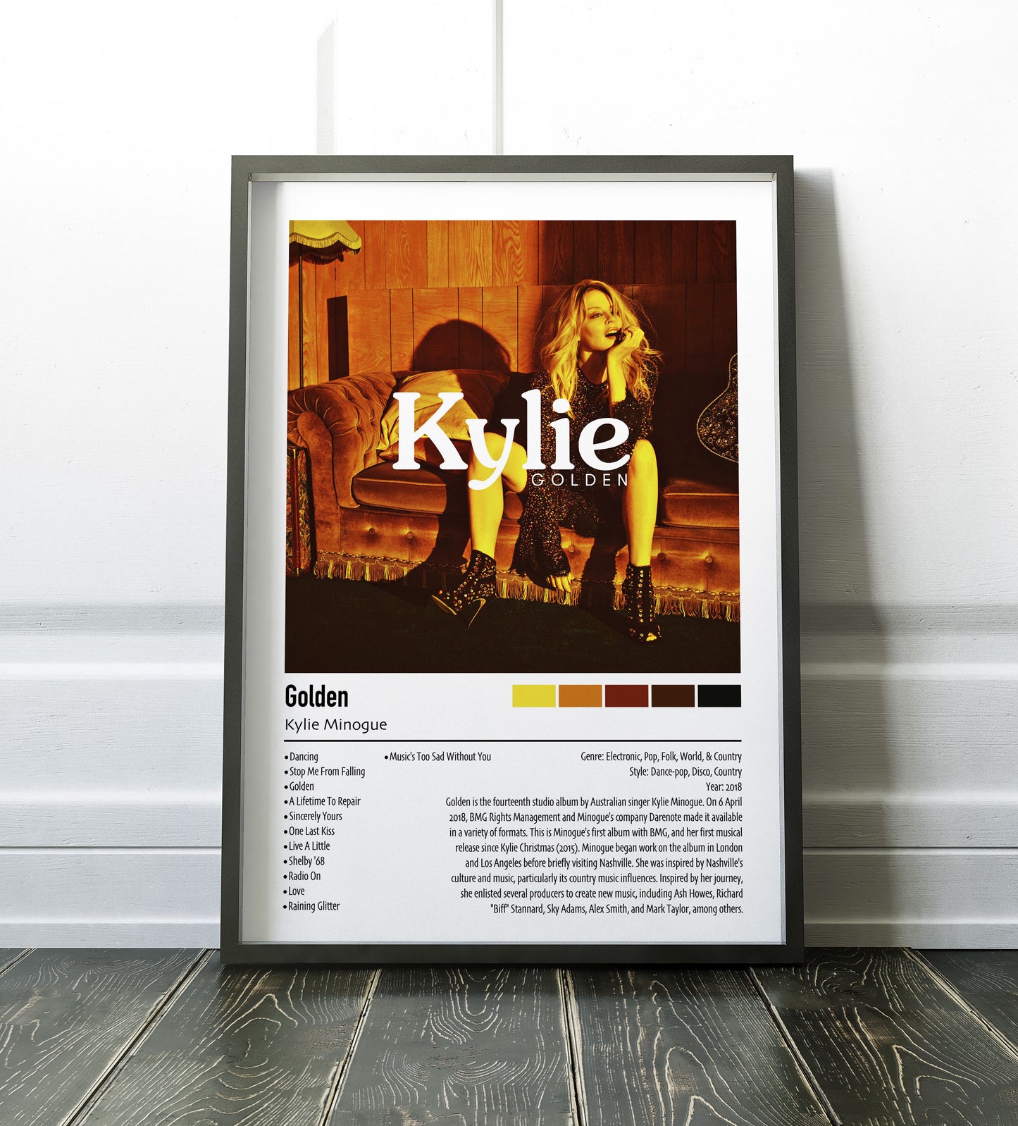 Kylie Minogue | Golden | Custom Album Cover Poster Print