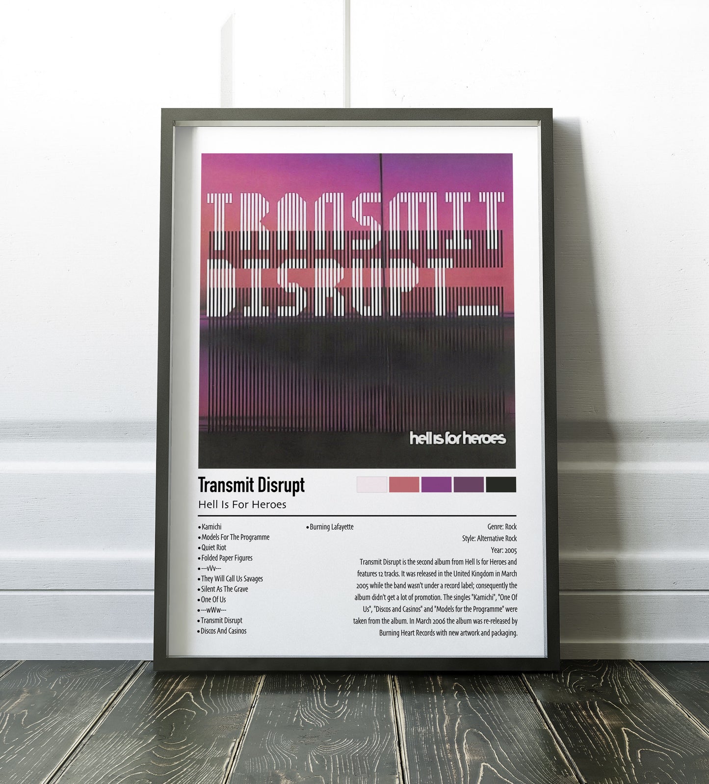 Hell Is For Heroes | Transmit Disrupt | Custom Album Cover Poster Print
