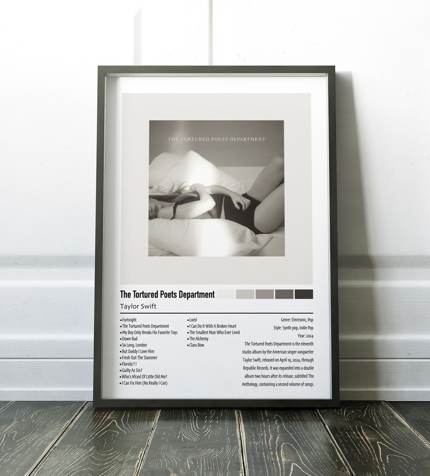 Taylor Swift | The Tortured Poets Department | Custom Album Cover Poster Print