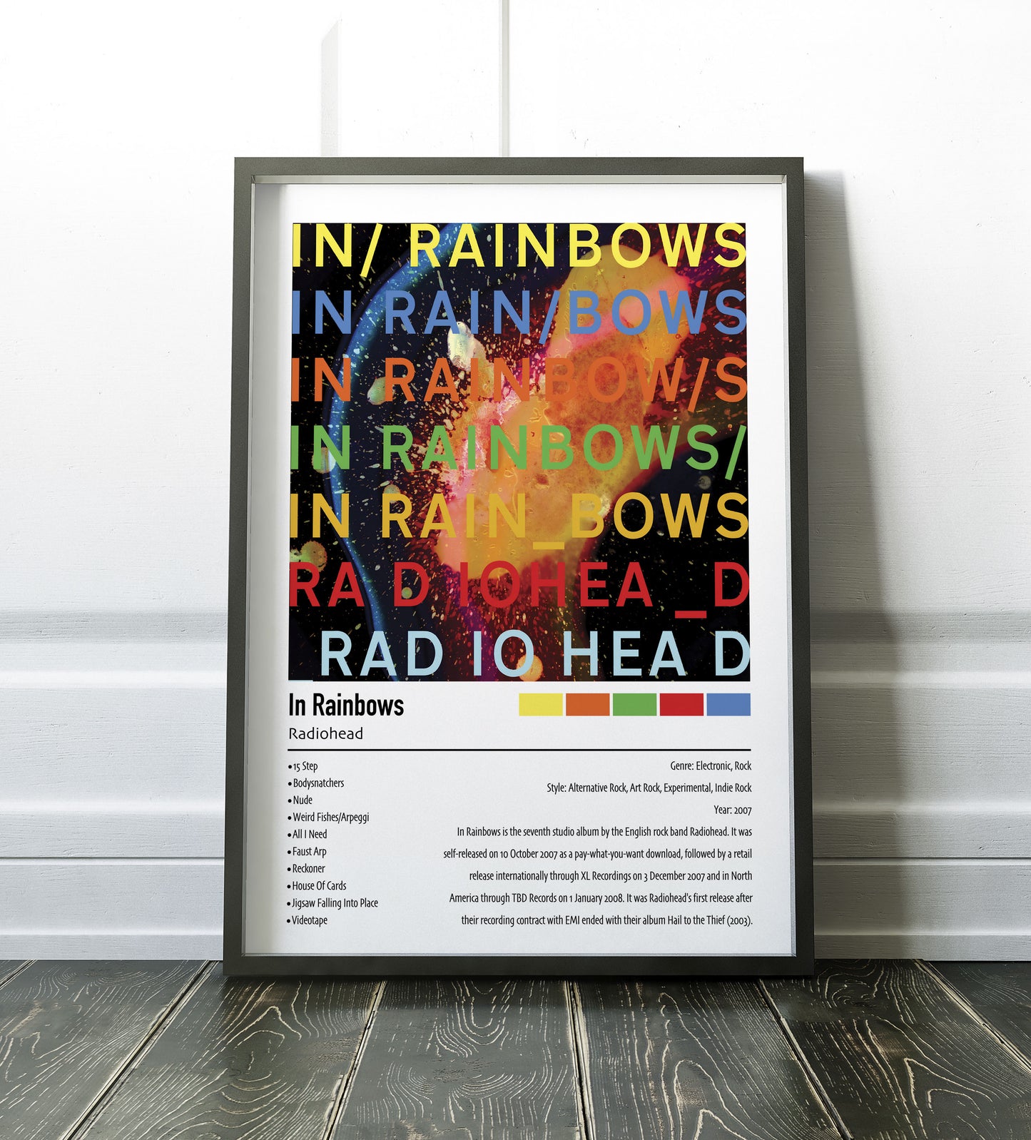 Radiohead | In Rainbows | Custom Album Cover Poster Print