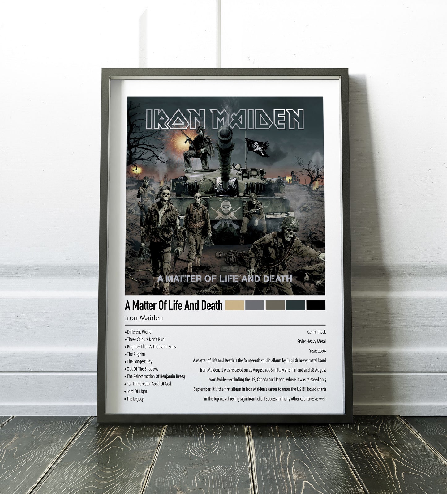 Iron Maiden | A Matter Of Life And Death | Custom Album Cover Poster Print