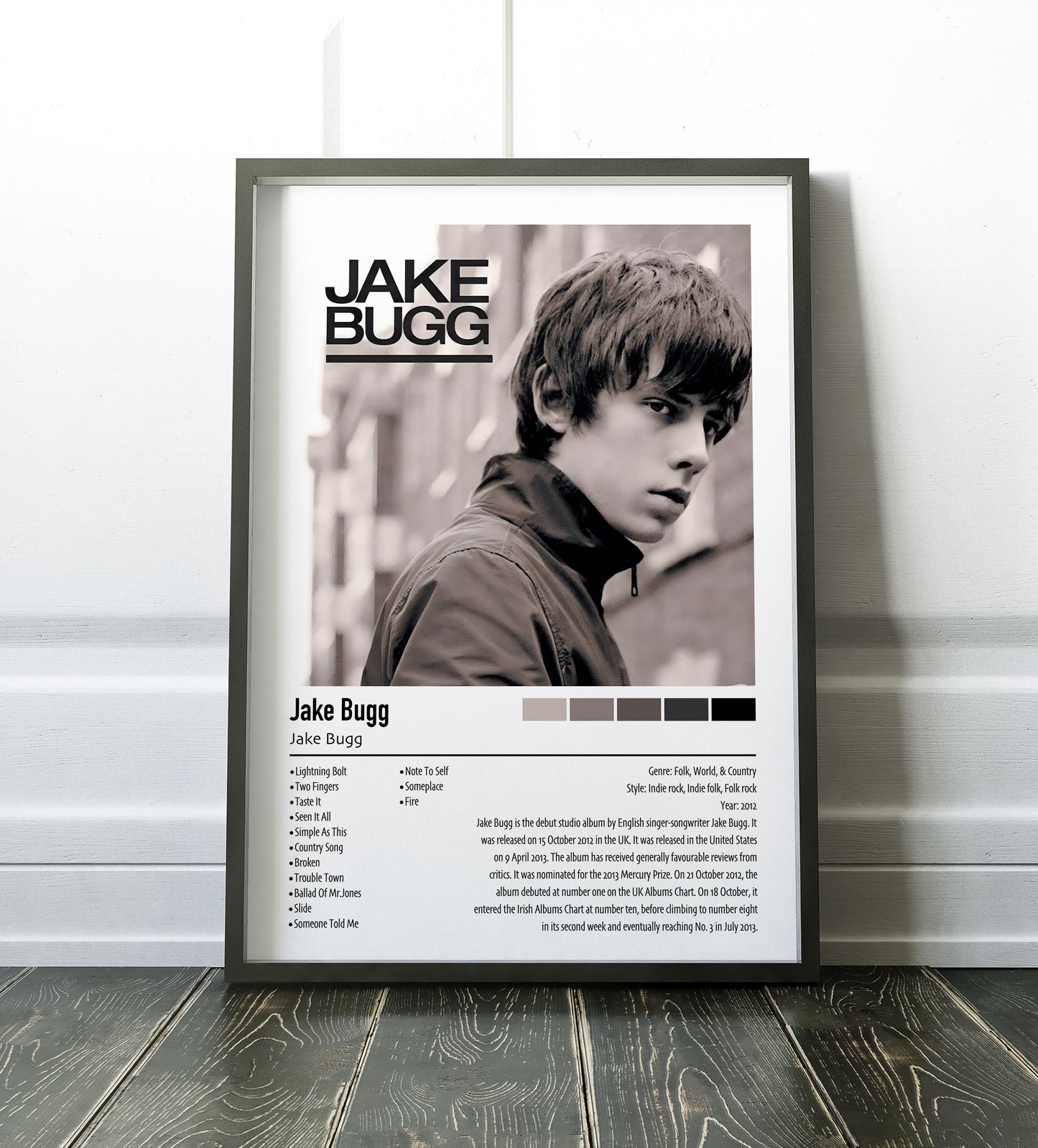 Jake Bugg | Jake Bugg | Custom Album Cover Poster Print