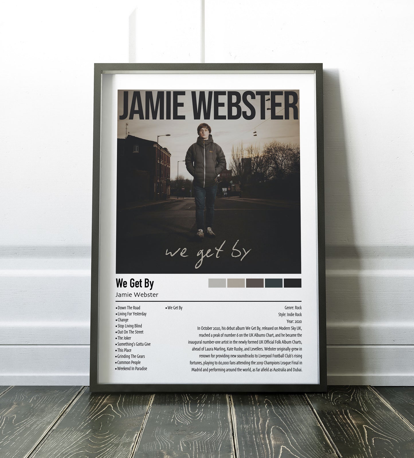 Jamie Webster | We Get By | Custom Album Cover Poster Print