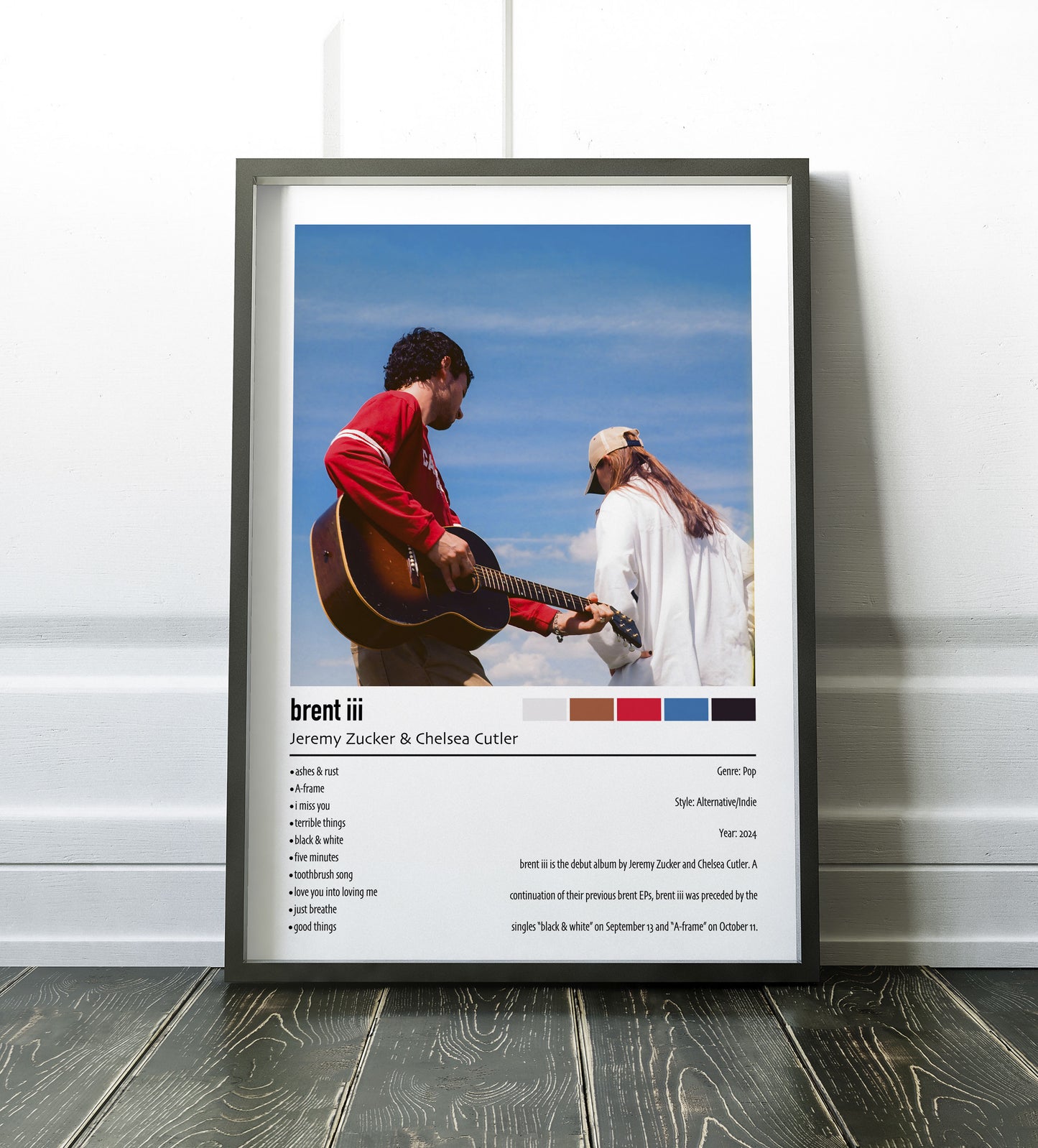 Jeremy Zucker & Chelsea Cutler | brent iii | Custom Album Cover Poster Print