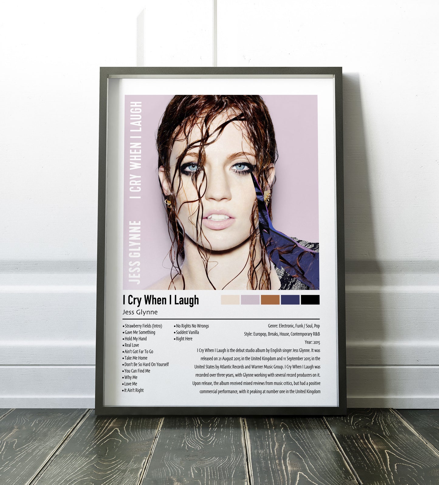 Jess Glynne | I Cry When I Laugh | Custom Album Cover Poster Print