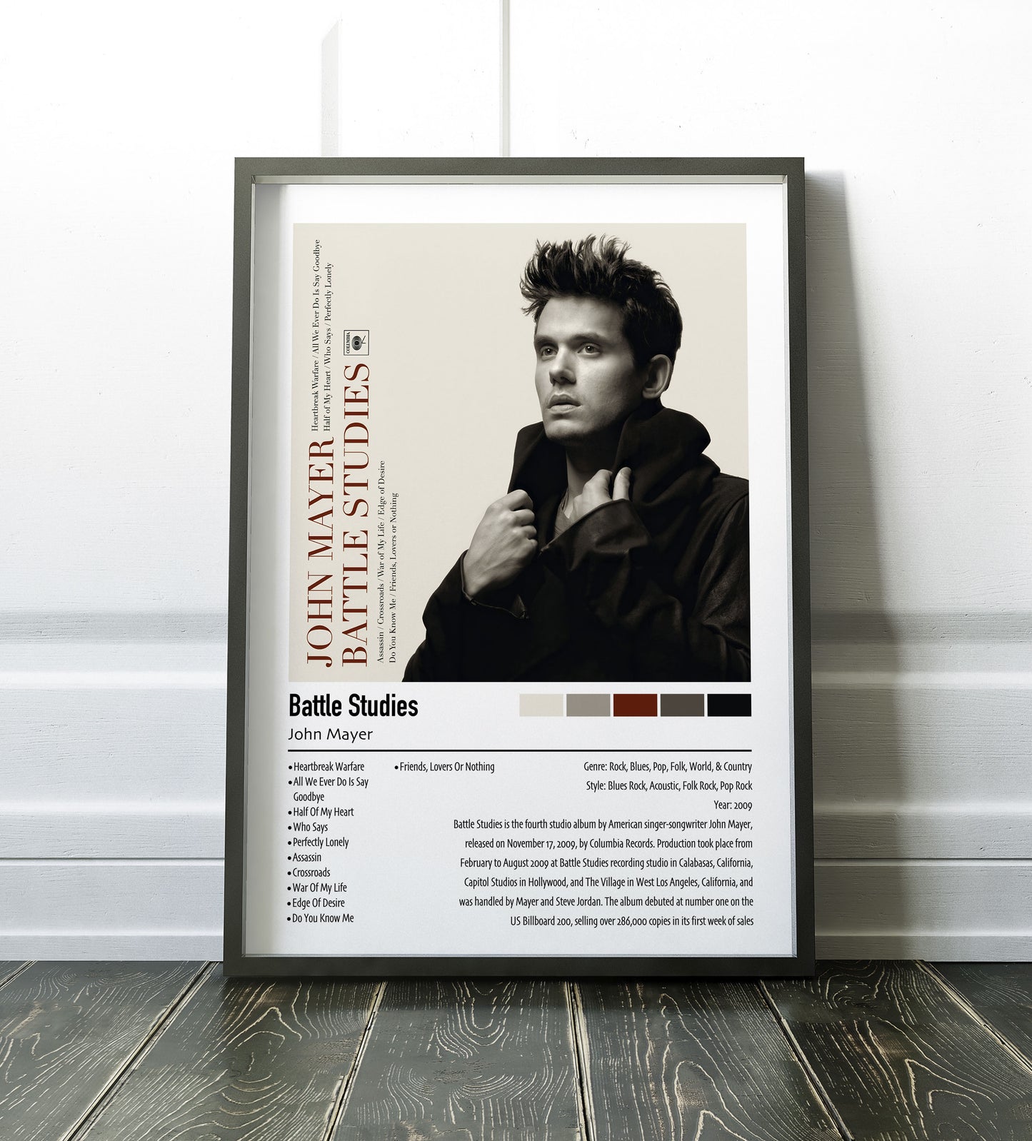 John Mayer | Battle Studies | Custom Album Cover Poster Print