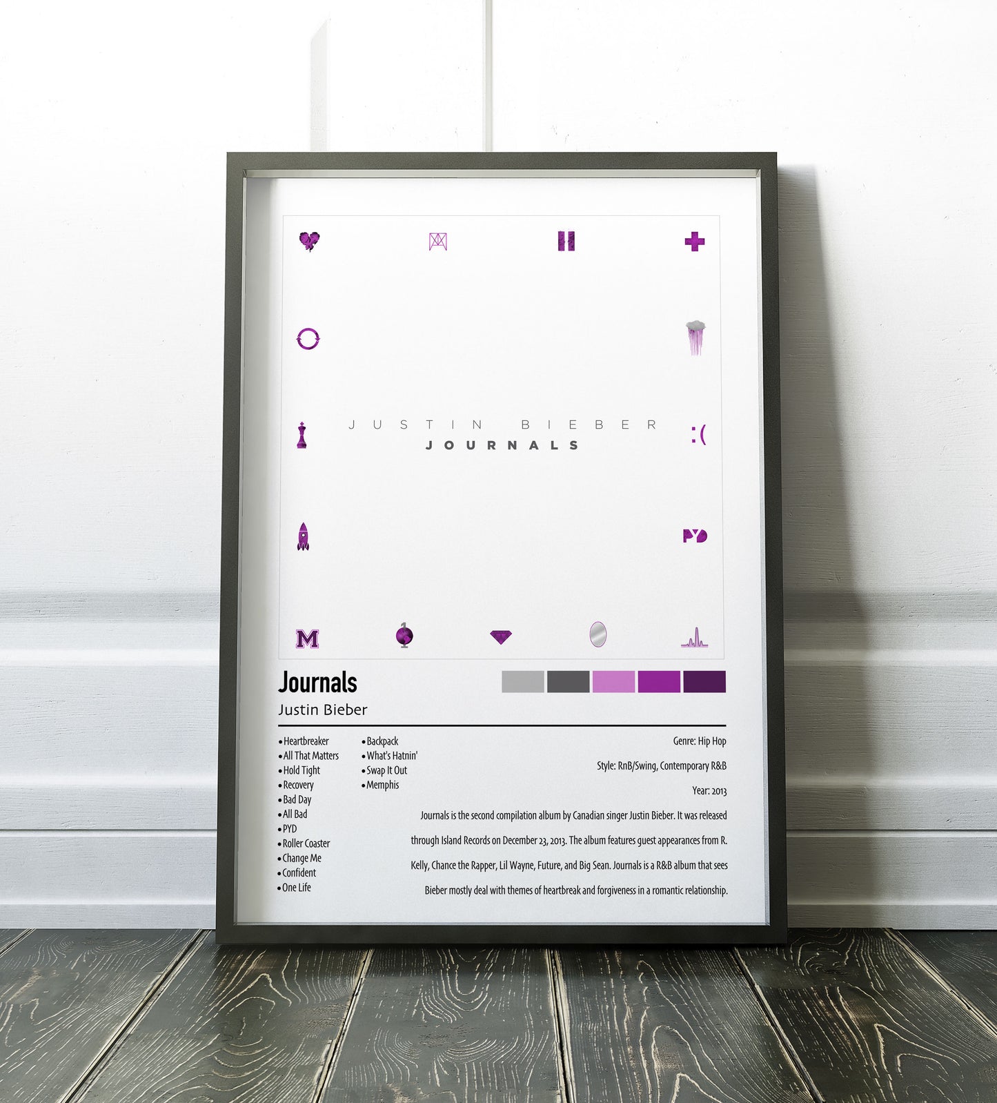 Justin Bieber | Journals | Custom Album Cover Poster Print