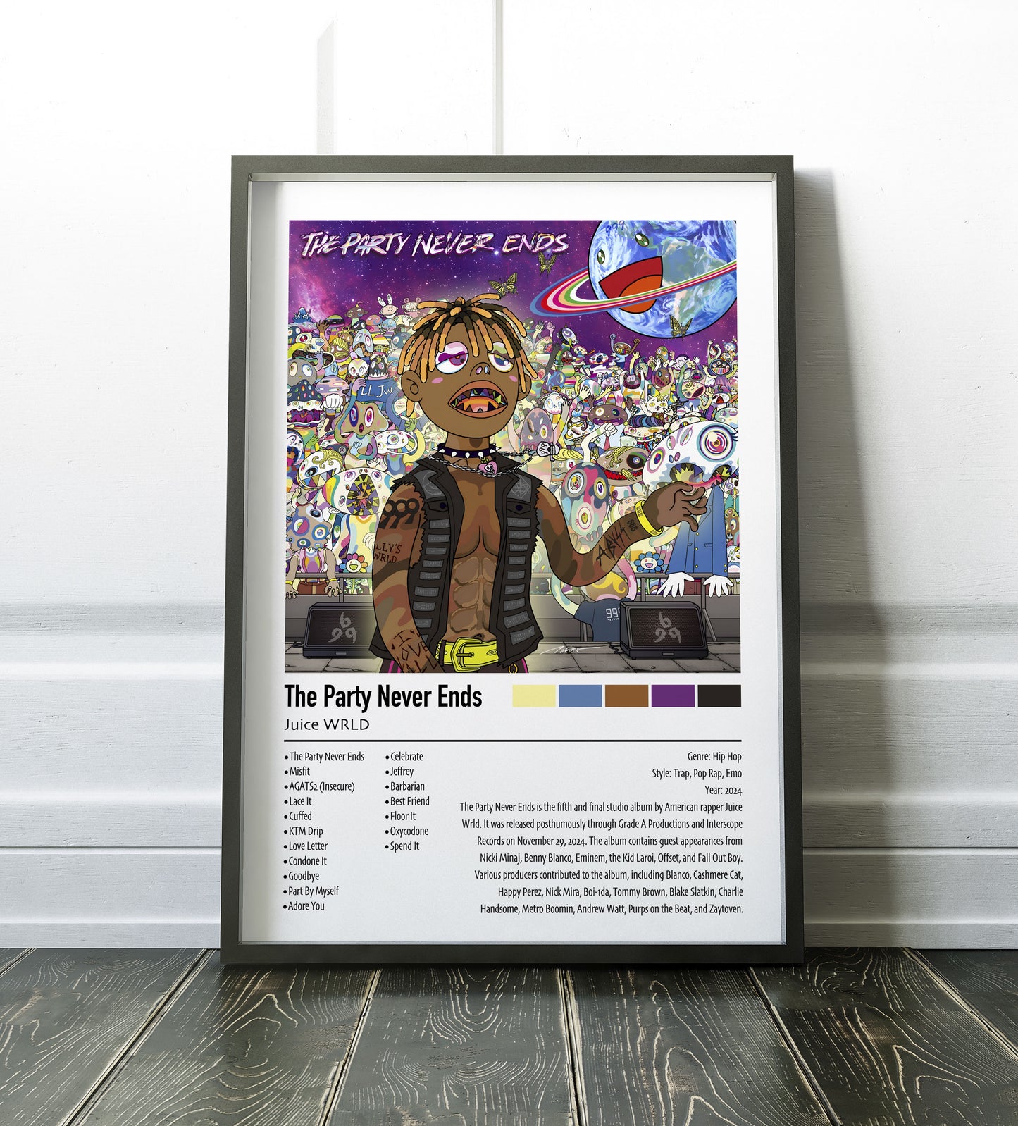 Juice WRLD | The Party Never Ends | Custom Album Cover Poster Print