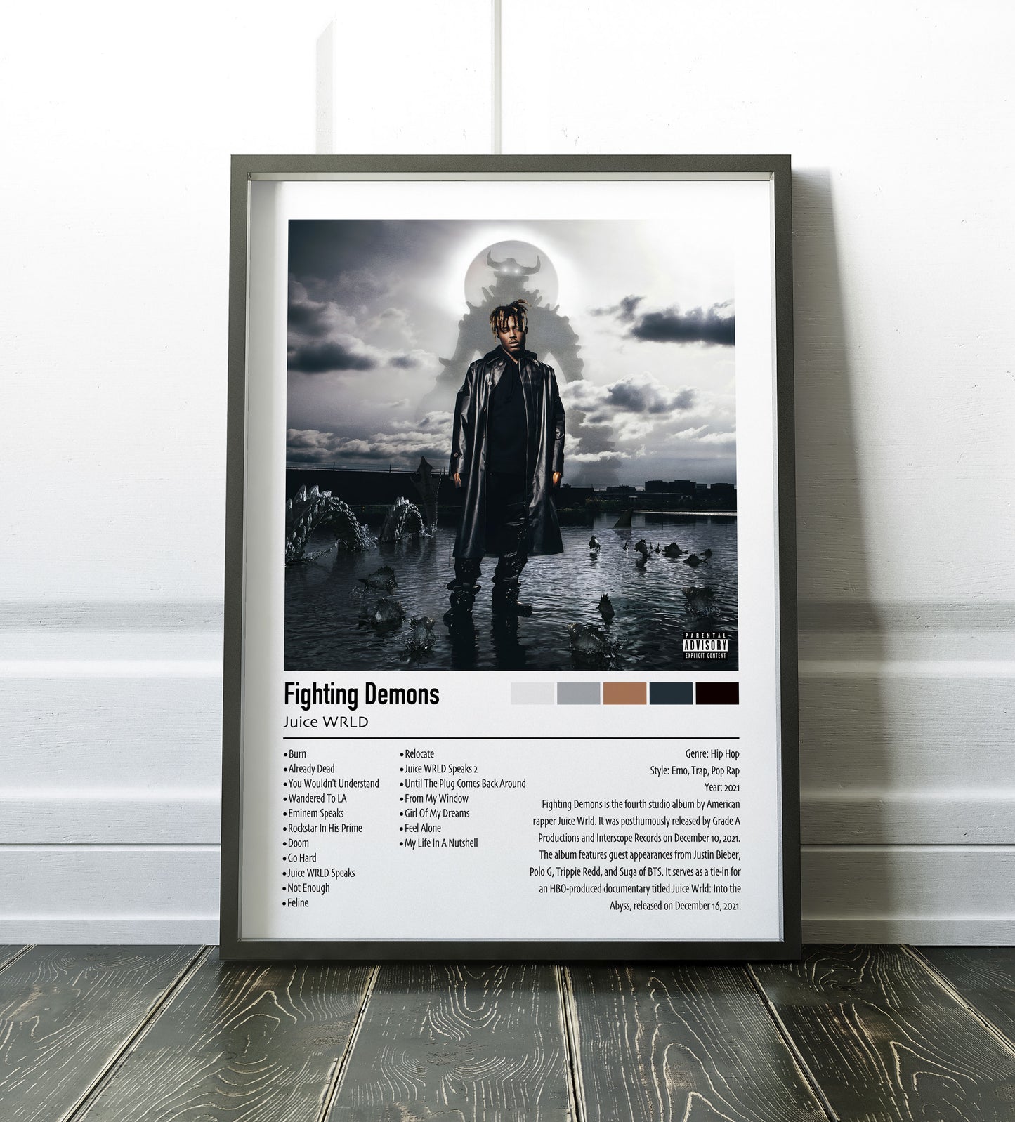 Juice WRLD | Fighting Demons | Custom Album Cover Poster Print