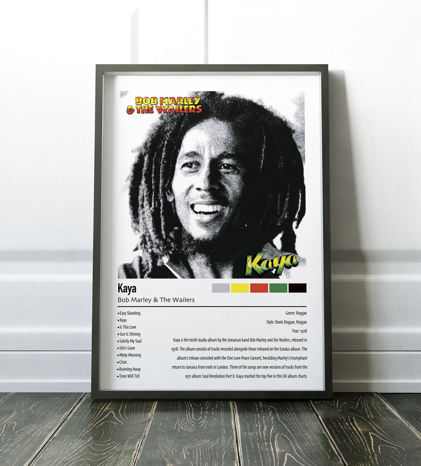 Bob Marley & The Wailers | Kaya | Custom Album Cover Poster Print