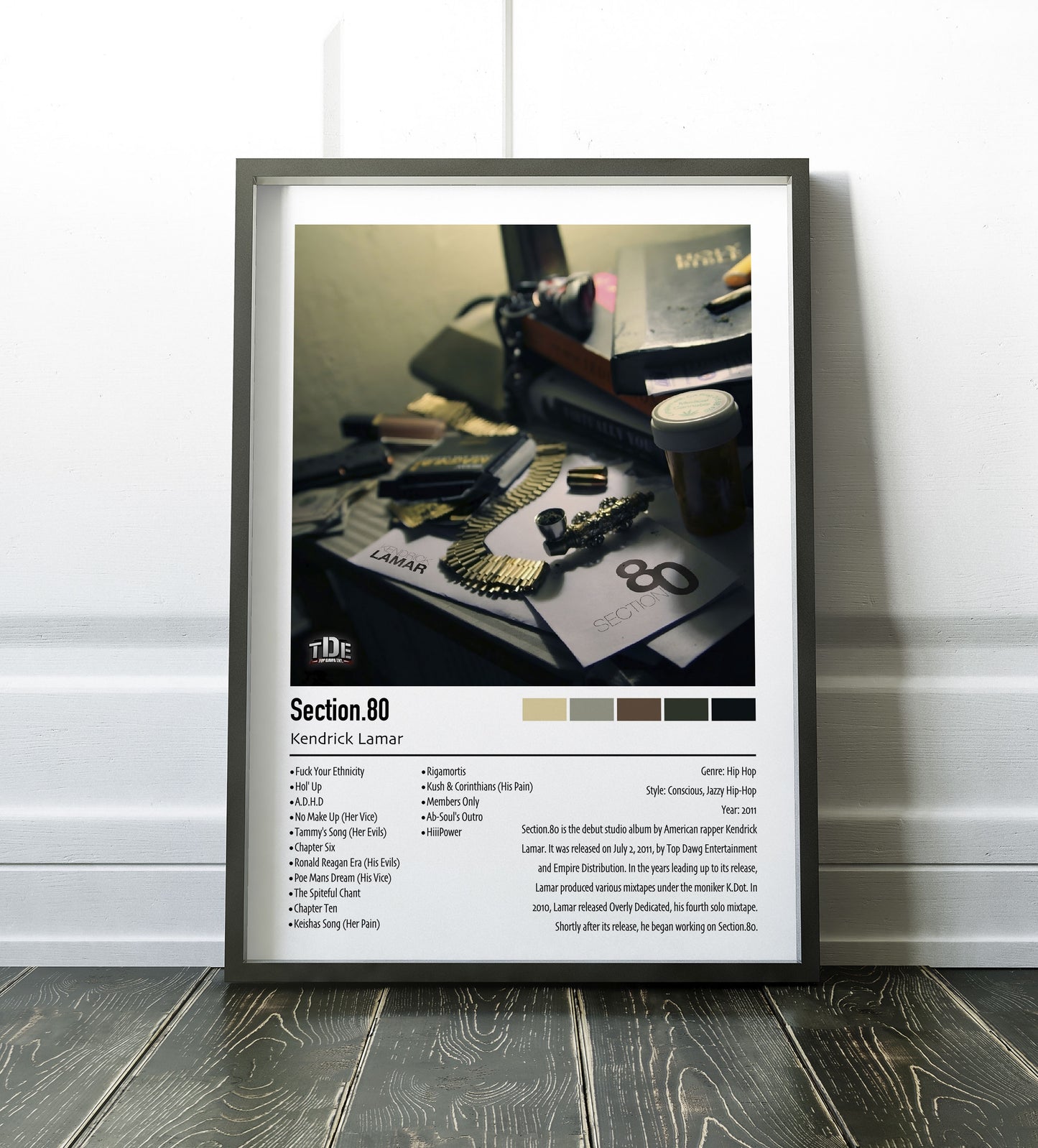 Kendrick Lamar | Section.80 | Custom Album Cover Poster Print