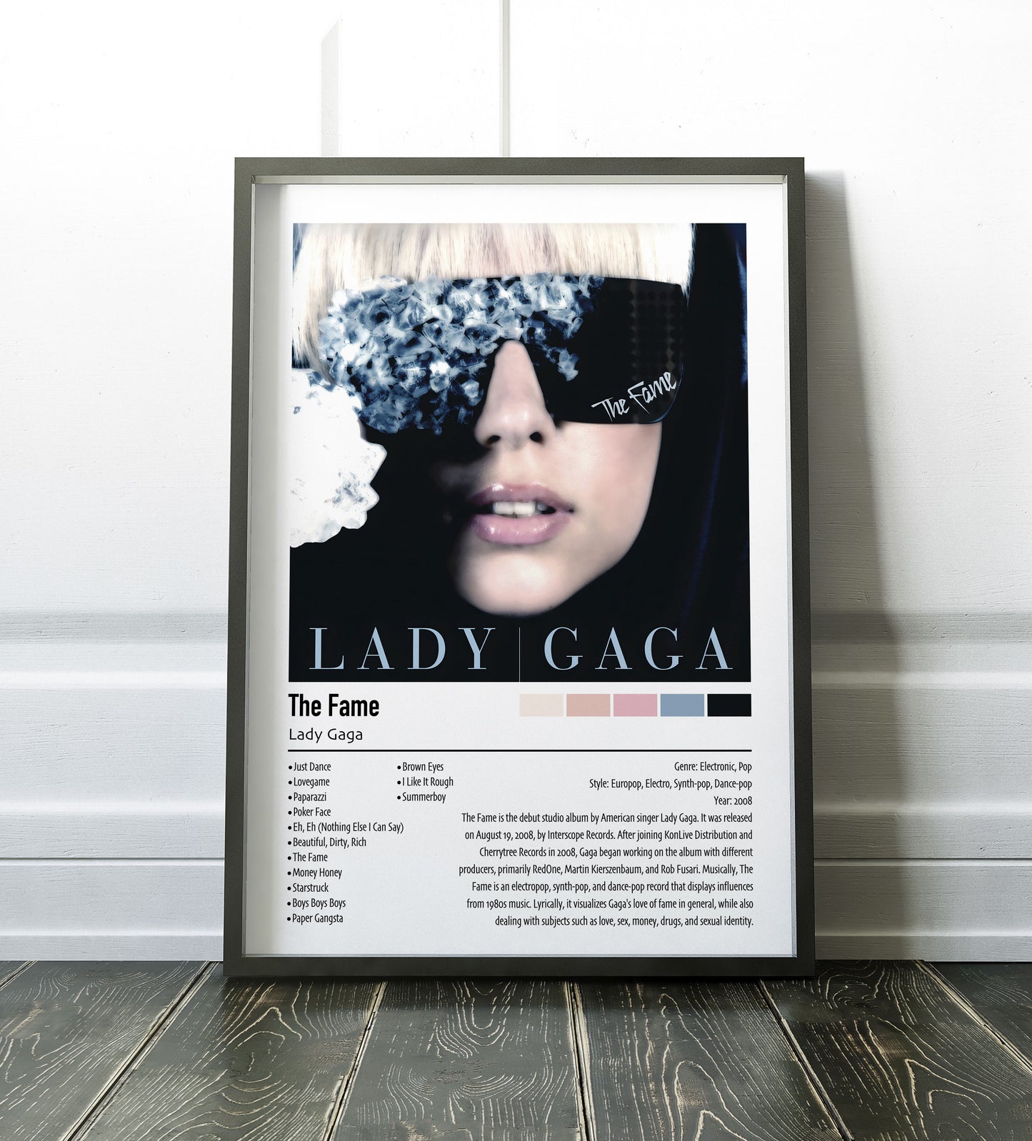Lady Gaga | The Fame | Custom Album Cover Poster Print