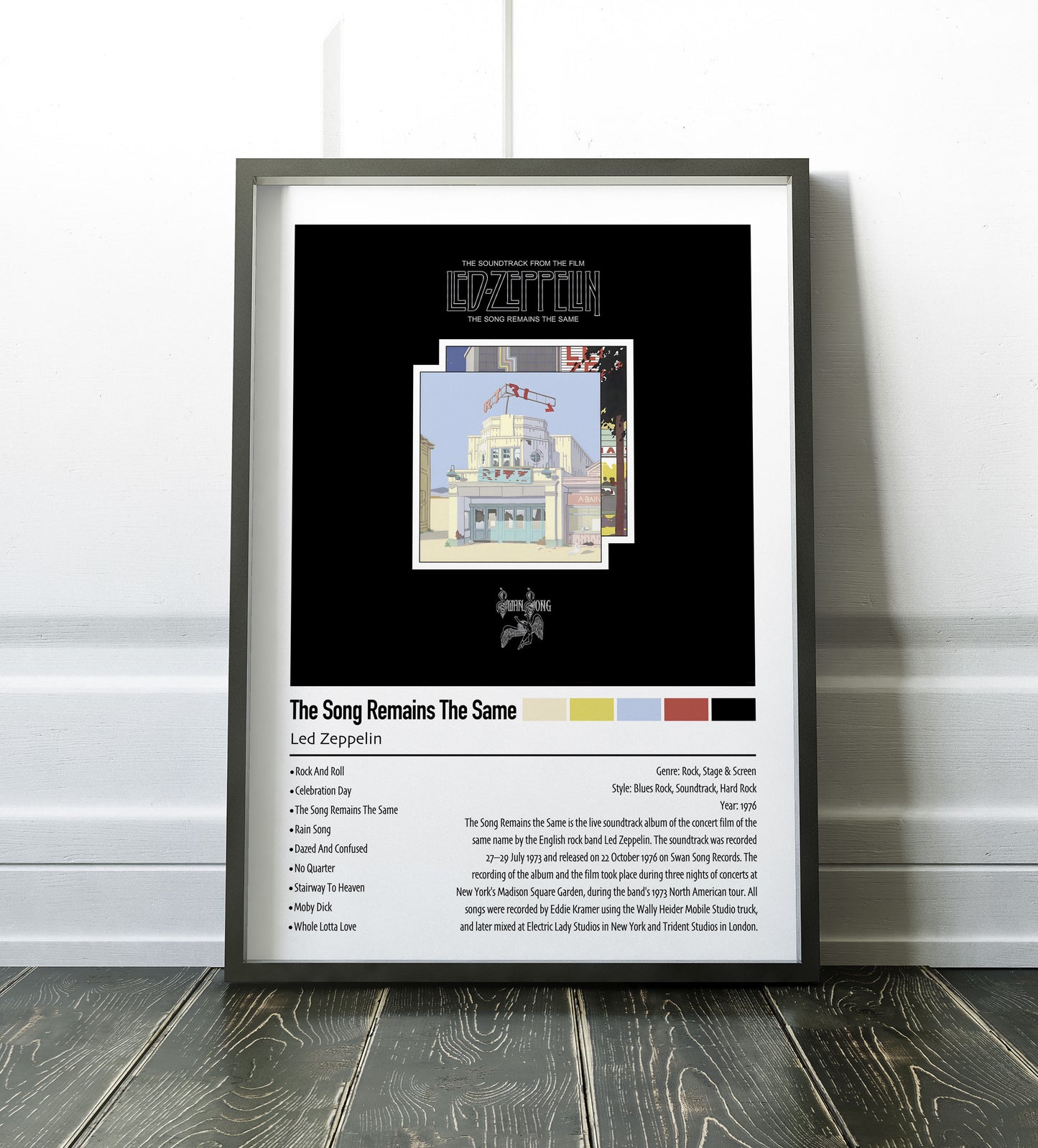 Led Zeppelin | The Song Remains The Same | Custom Album Cover Poster Print