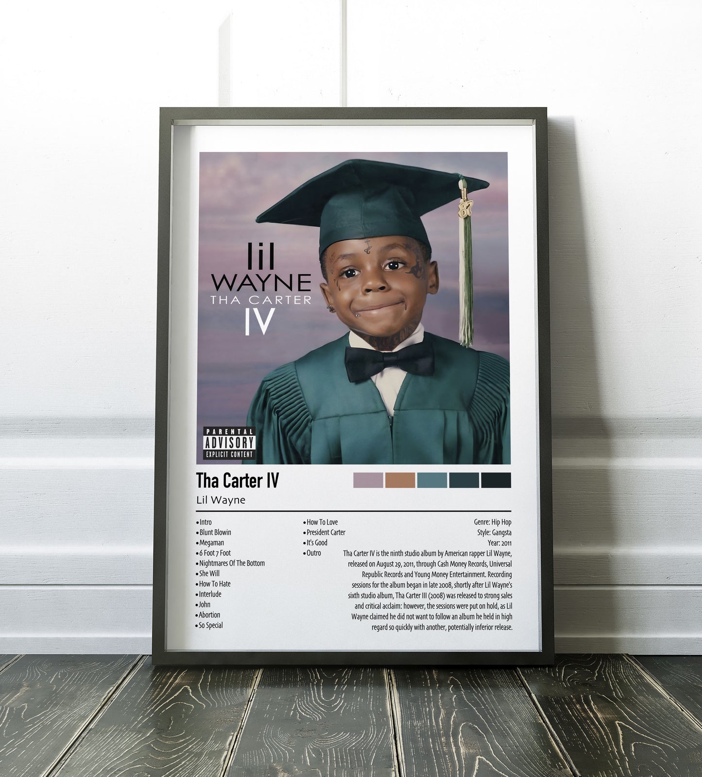 Lil Wayne | Tha Carter IV | Custom Album Cover Poster Print