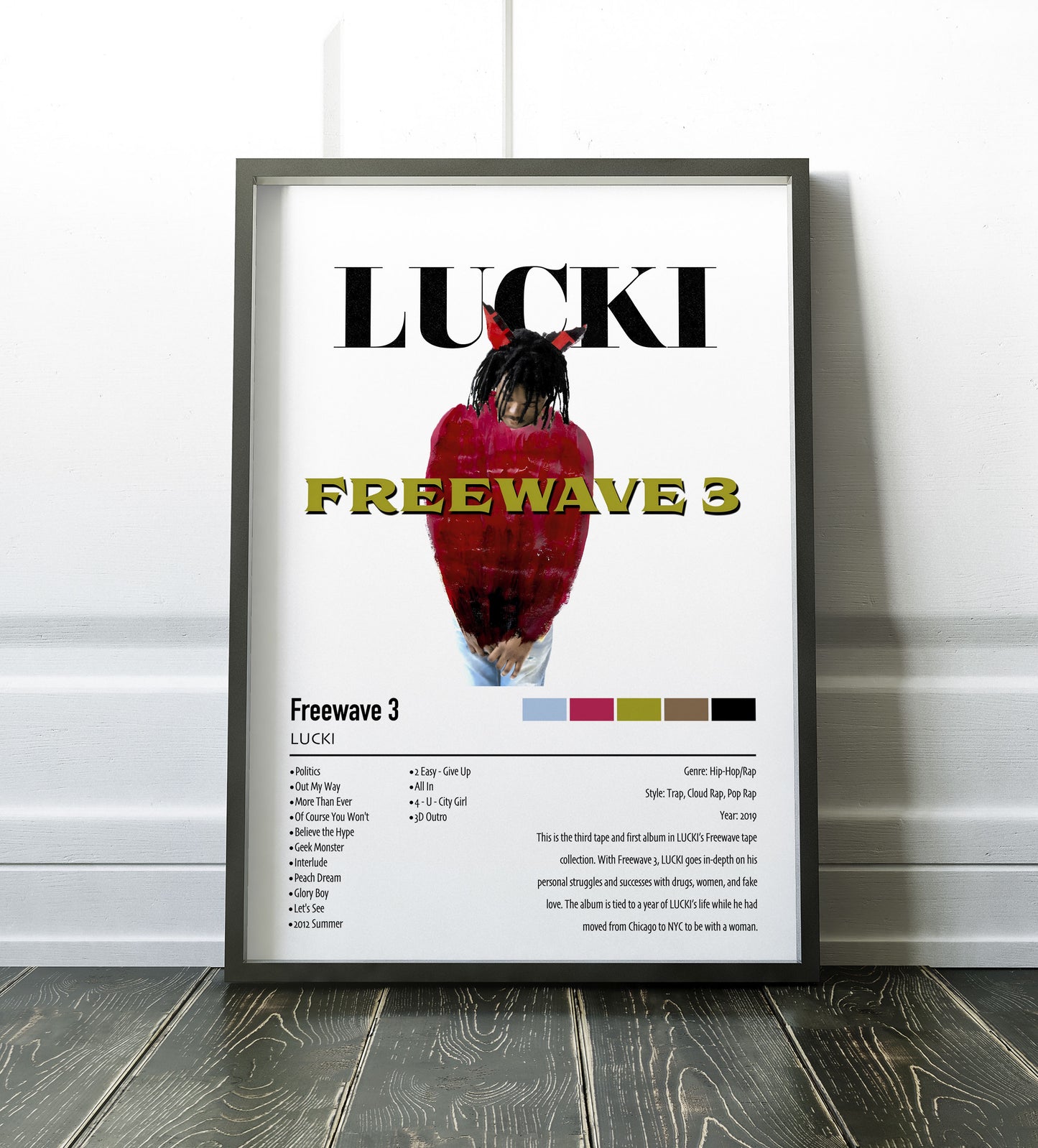 LUCKI | Freewave 3 | Custom Album Cover Poster Print