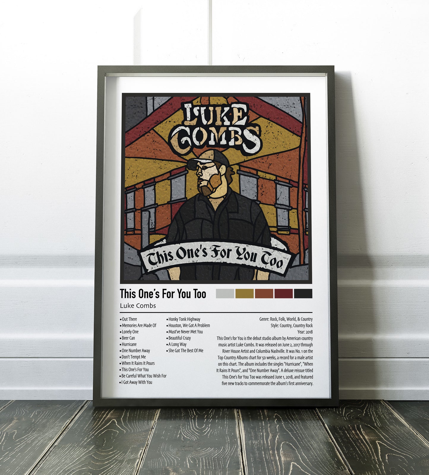 Luke Combs | This One's For You Too | Custom Album Cover Poster Print