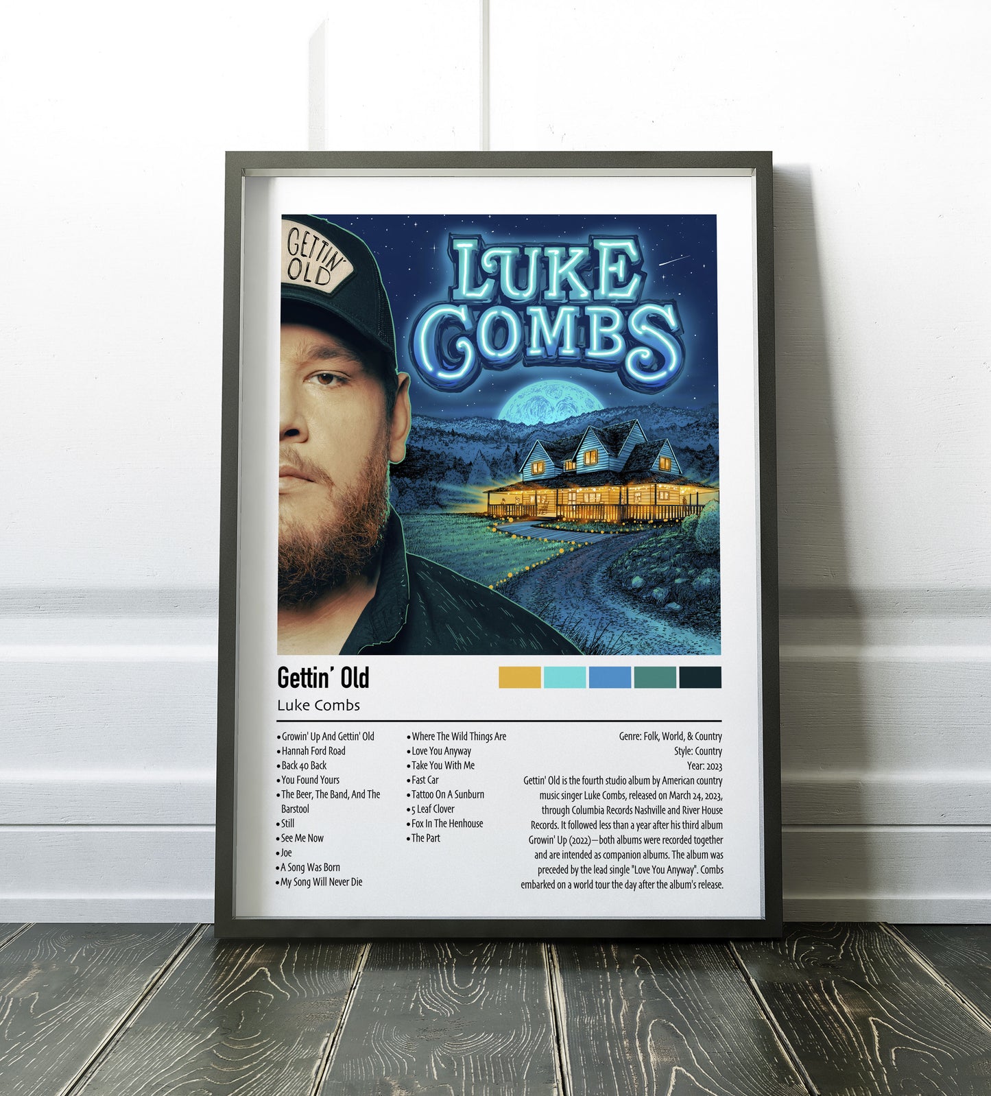 Luke Combs | Gettin' Old | Custom Album Cover Poster Print