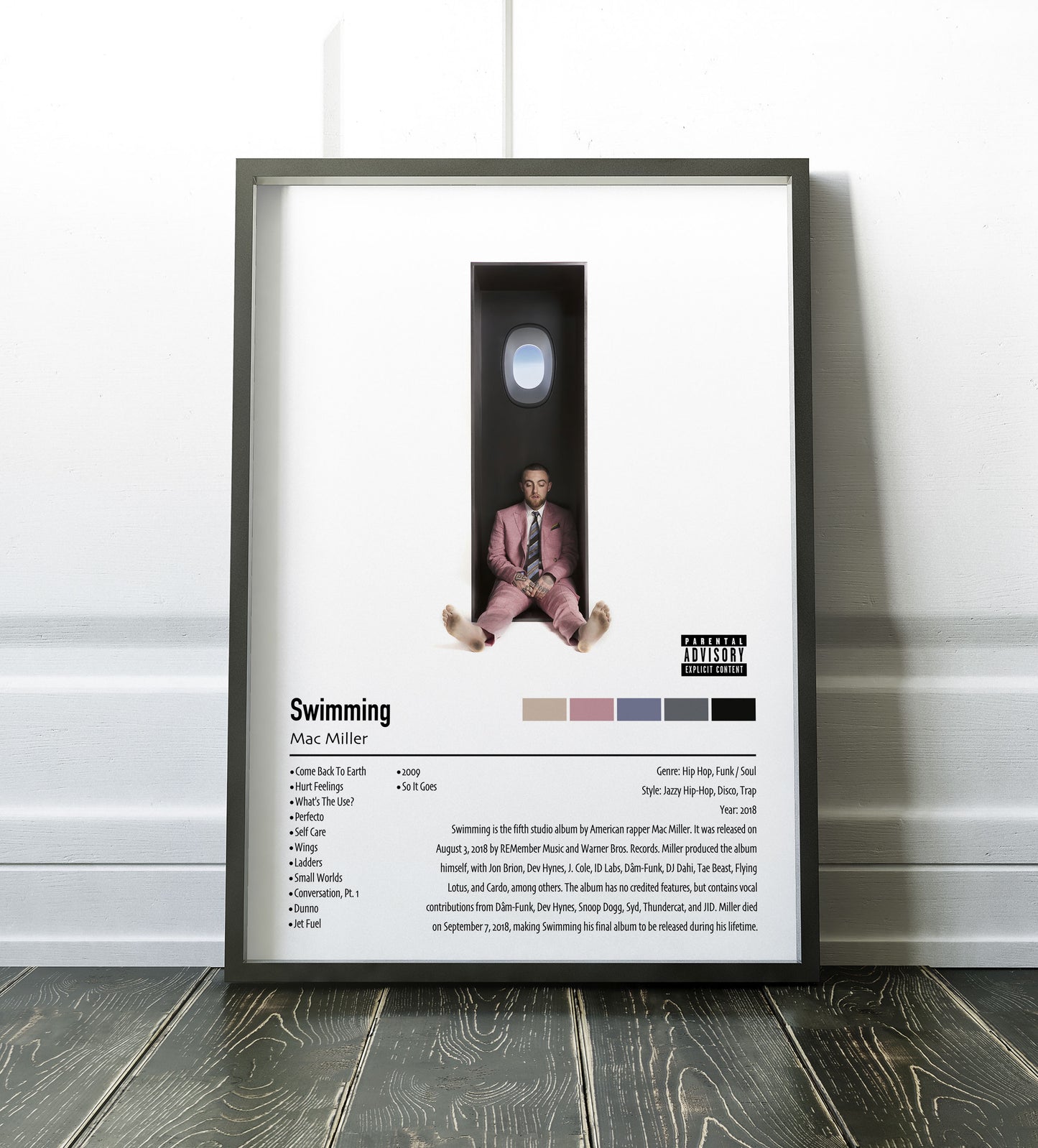 Mac Miller | Swimming | Custom Album Cover Poster Print