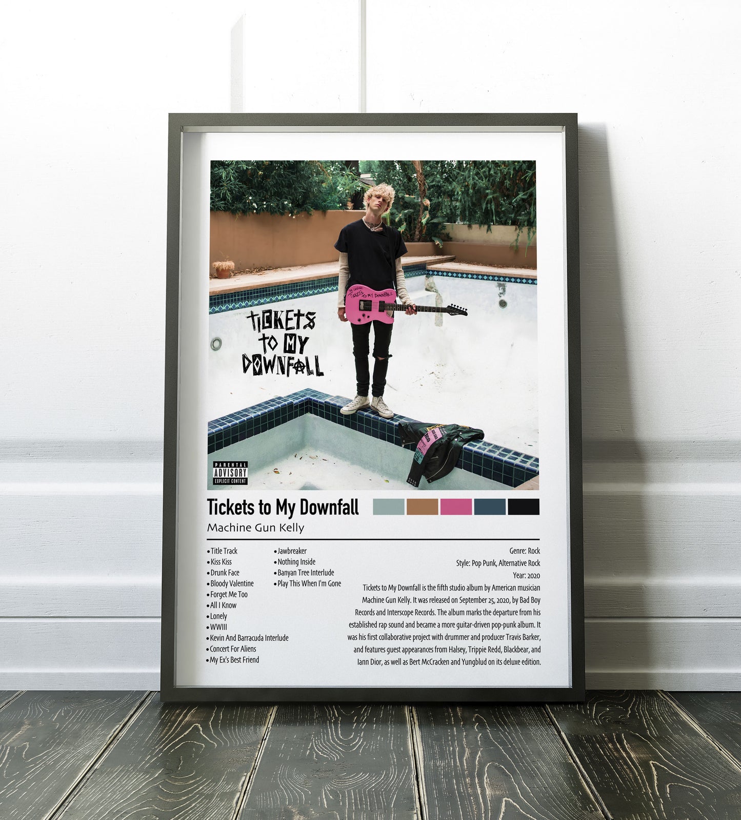 Machine Gun Kelly | Tickets to My Downfall | Custom Album Cover Poster Print