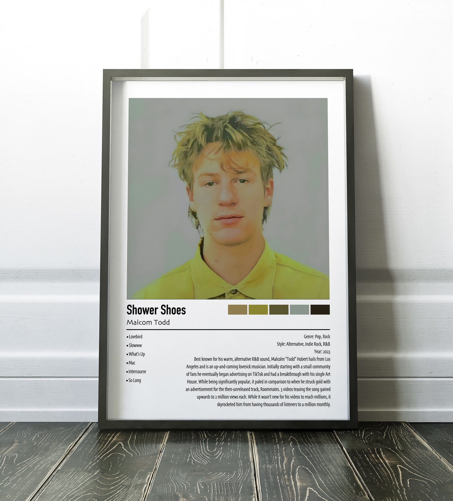Malcom Todd | Shower Shoes | Custom Album Cover Poster Print
