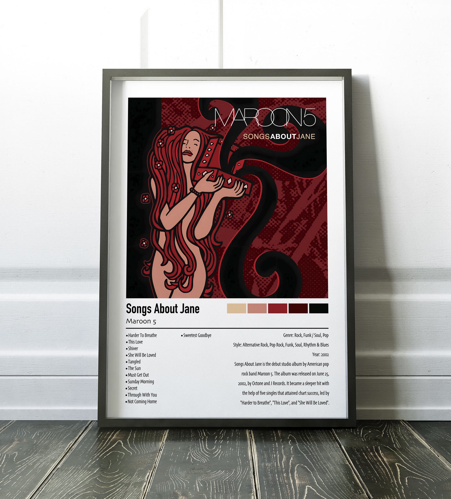 Maroon 5 | Songs About Jane | Custom Album Cover Poster Print