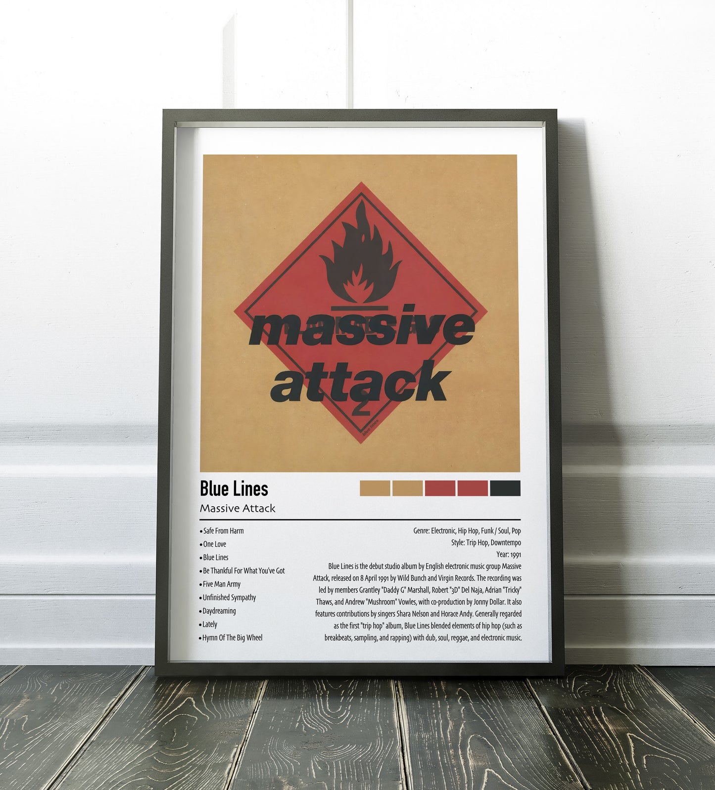 Massive Attack | Blue Lines | Custom Album Cover Poster Print
