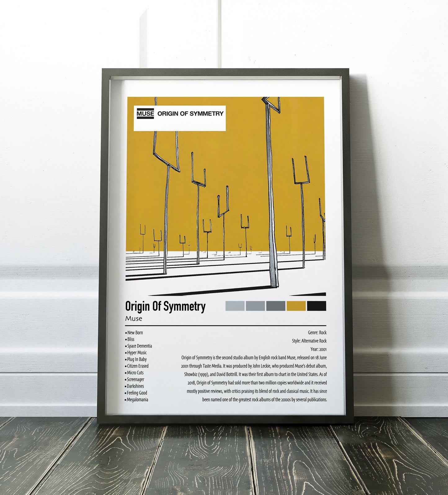 Muse | Origin Of Symmetry | Custom Album Cover Poster Print