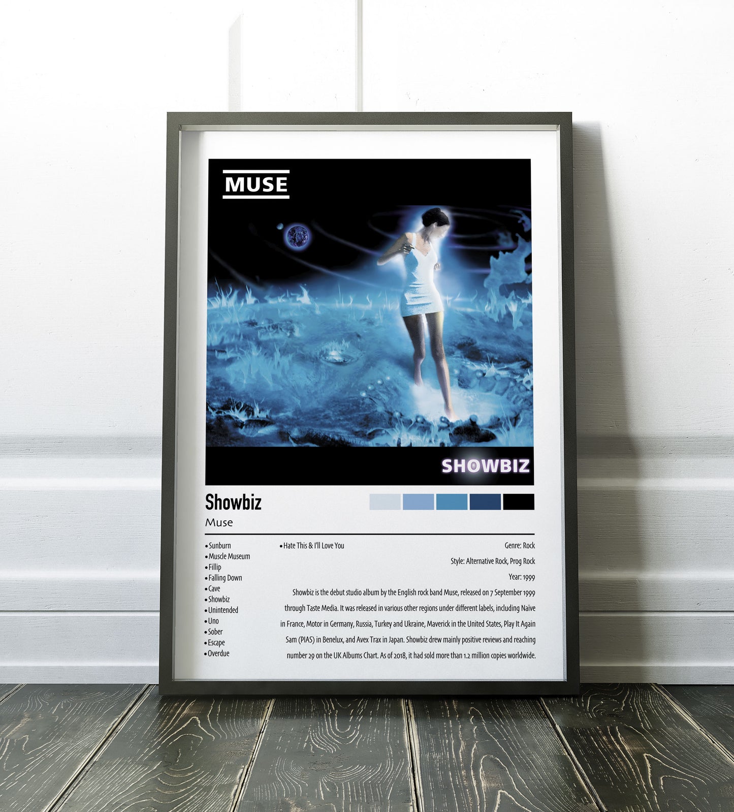 Muse | Showbiz | Custom Album Cover Poster Print