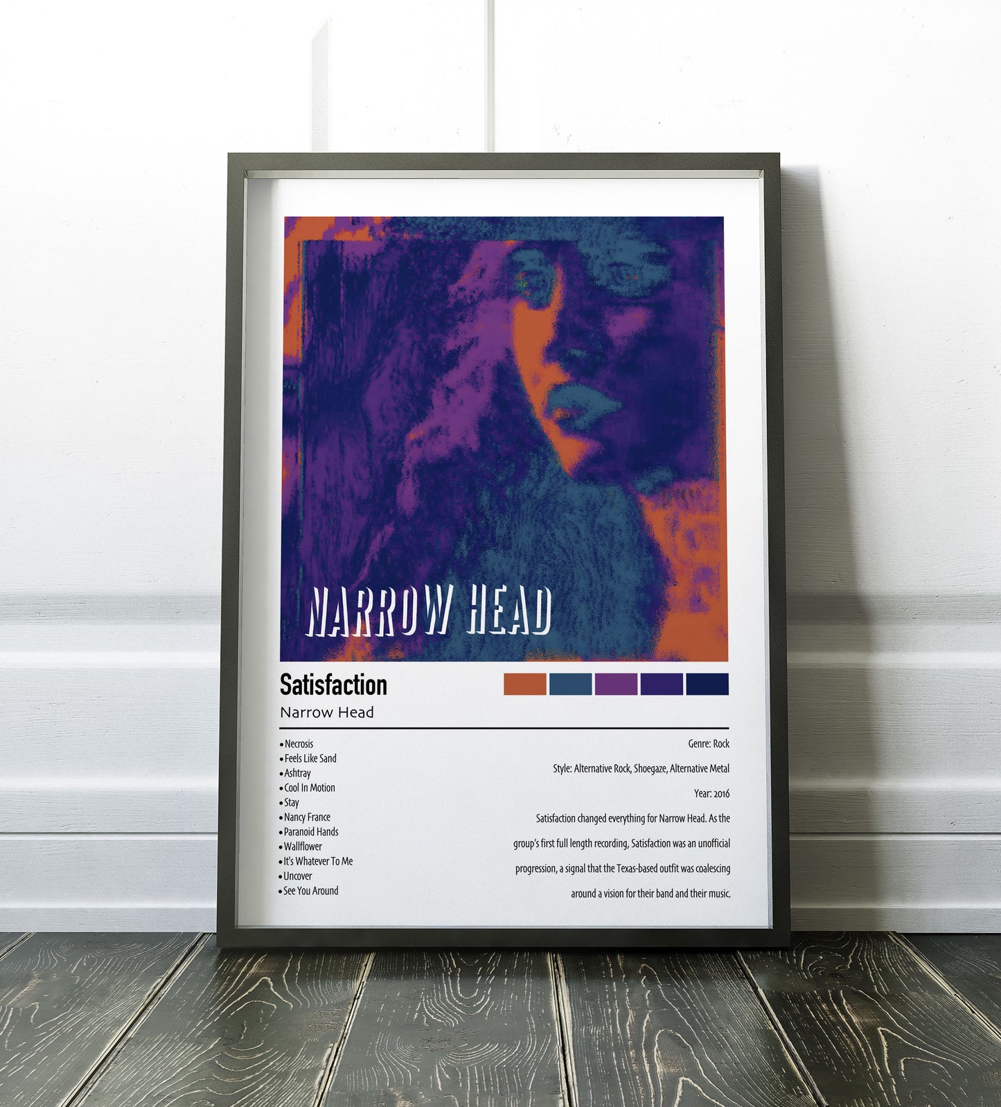 Narrow Head | Satisfaction | Custom Album Cover Poster Print