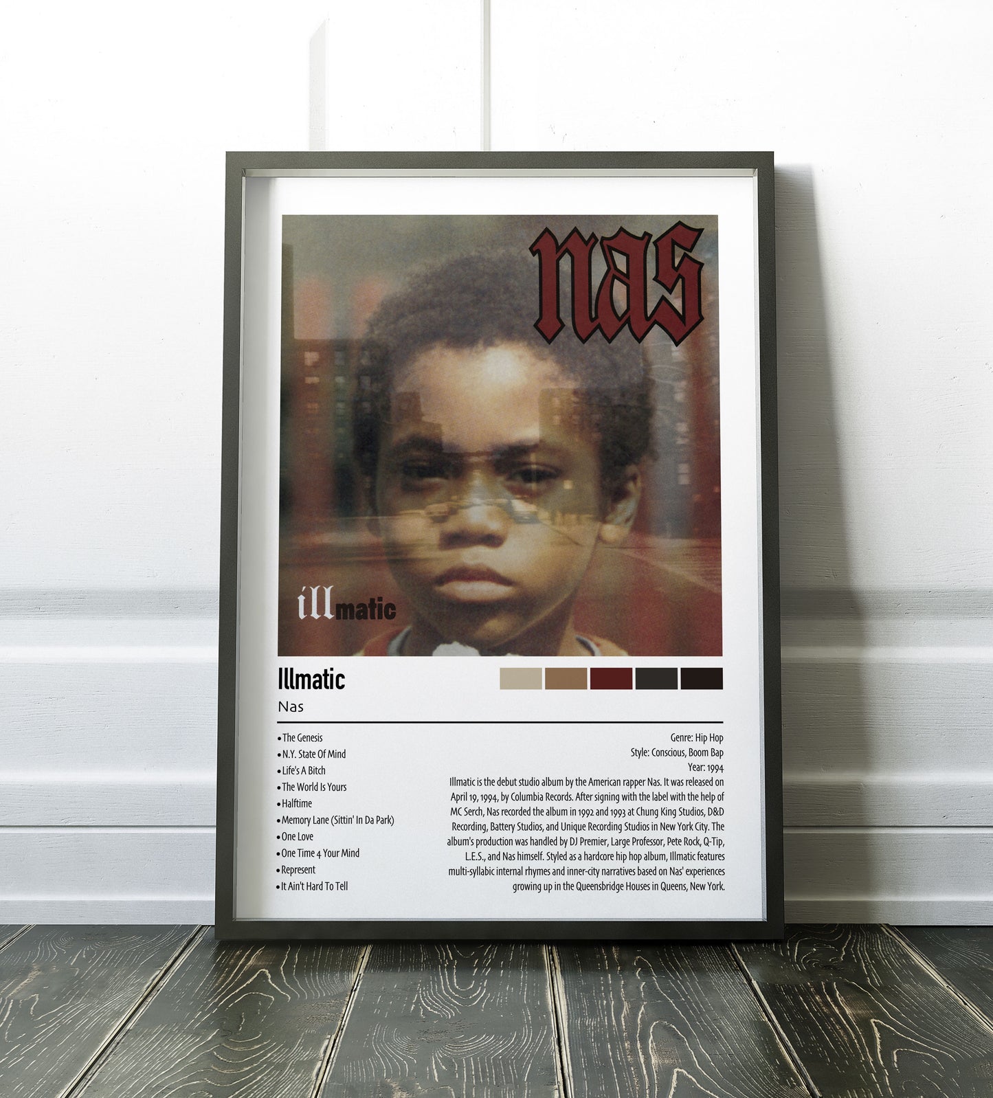 Nas | Illmatic | Custom Album Cover Poster Print