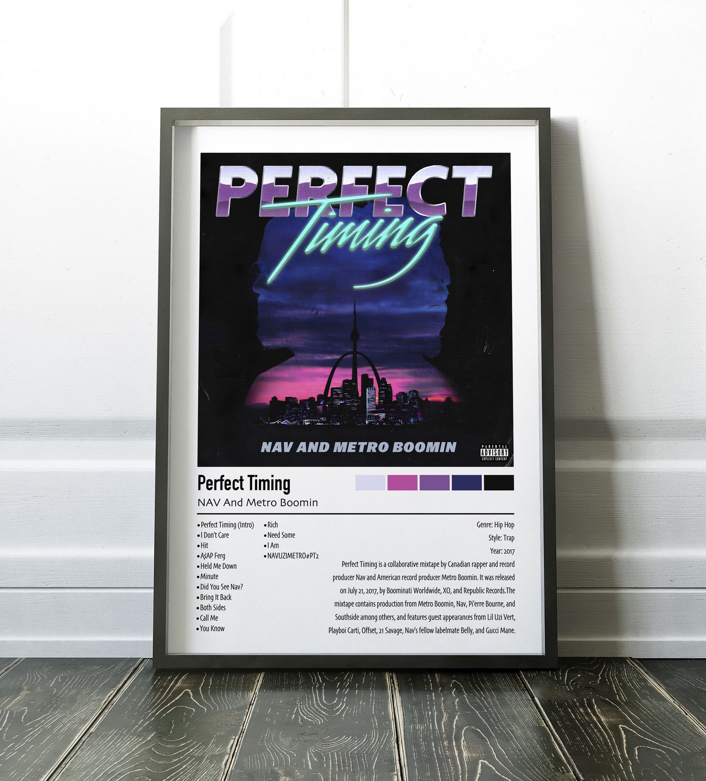 NAV And Metro Boomin | Perfect Timing | Custom Album Cover Poster Print