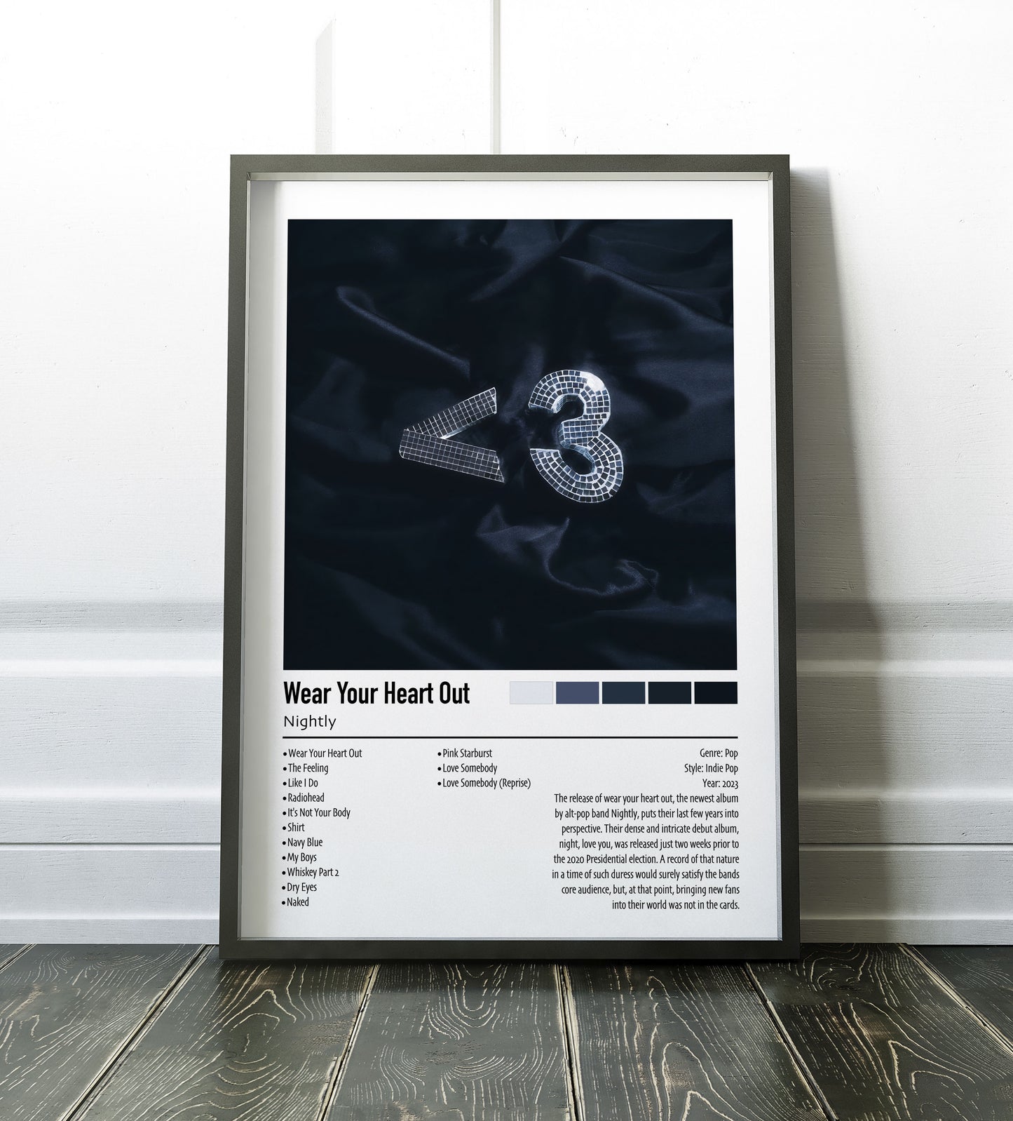 Nightly | Wear Your Heart Out | Custom Album Cover Poster Print