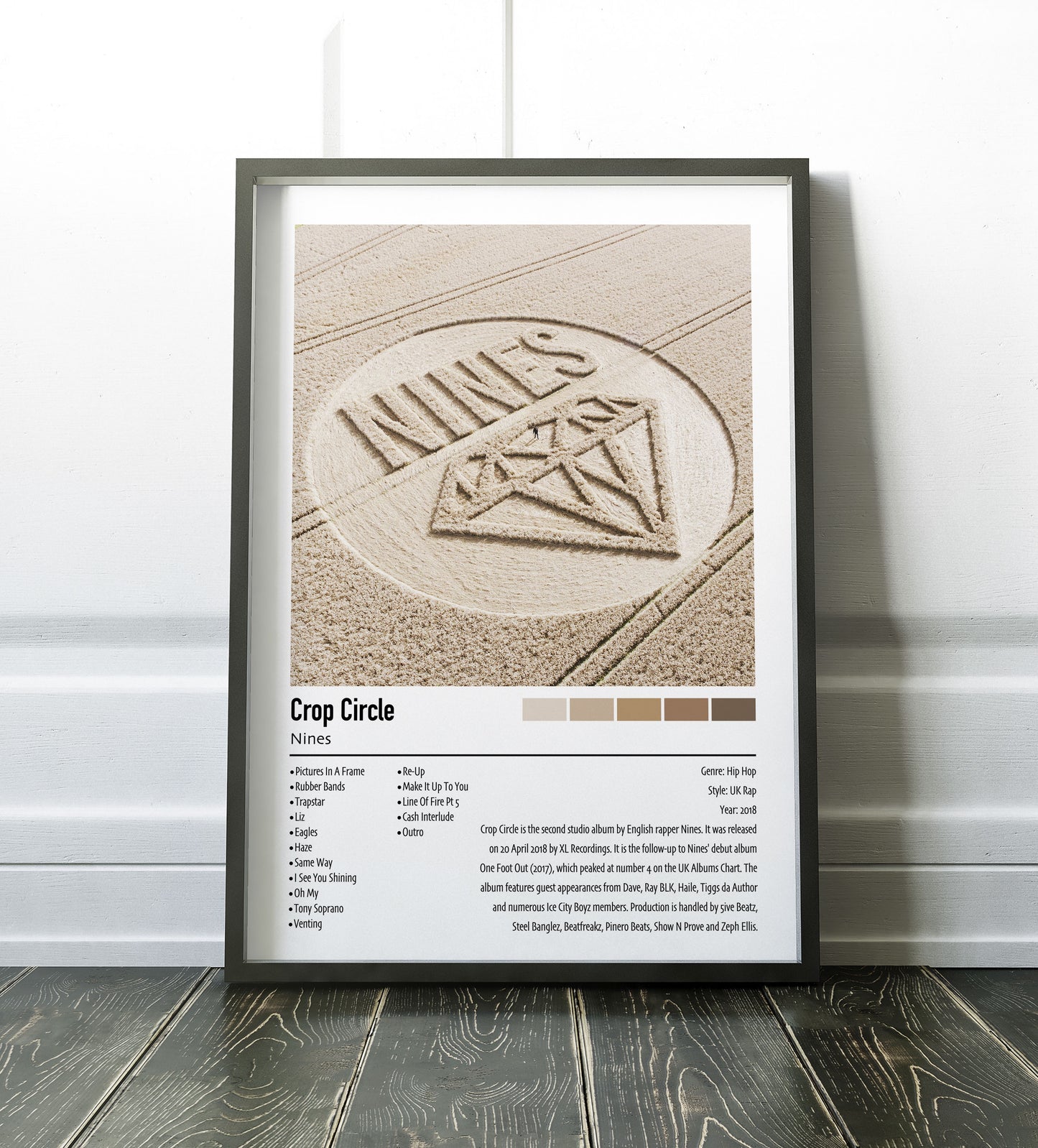 Nines | Crop Circle | Custom Album Cover Poster Print