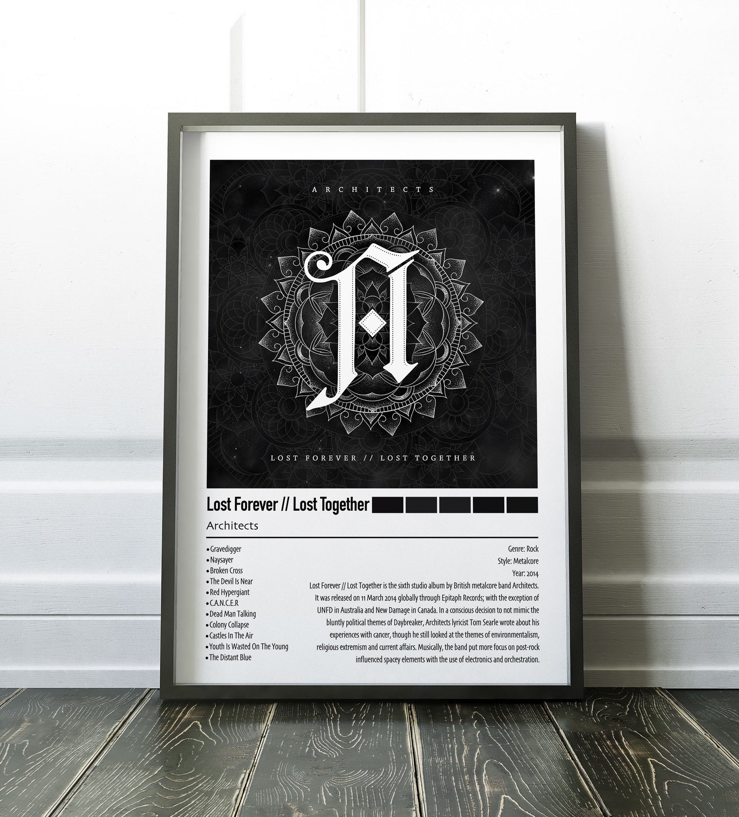 Architects | Lost Forever // Lost Together | Custom Album Cover Poster Print