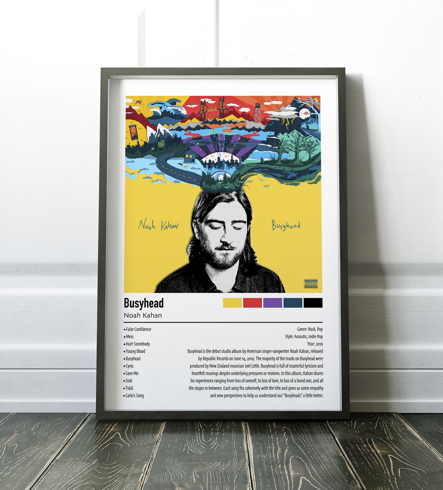 Noah Kahan | Busyhead | Custom Album Cover Poster Print