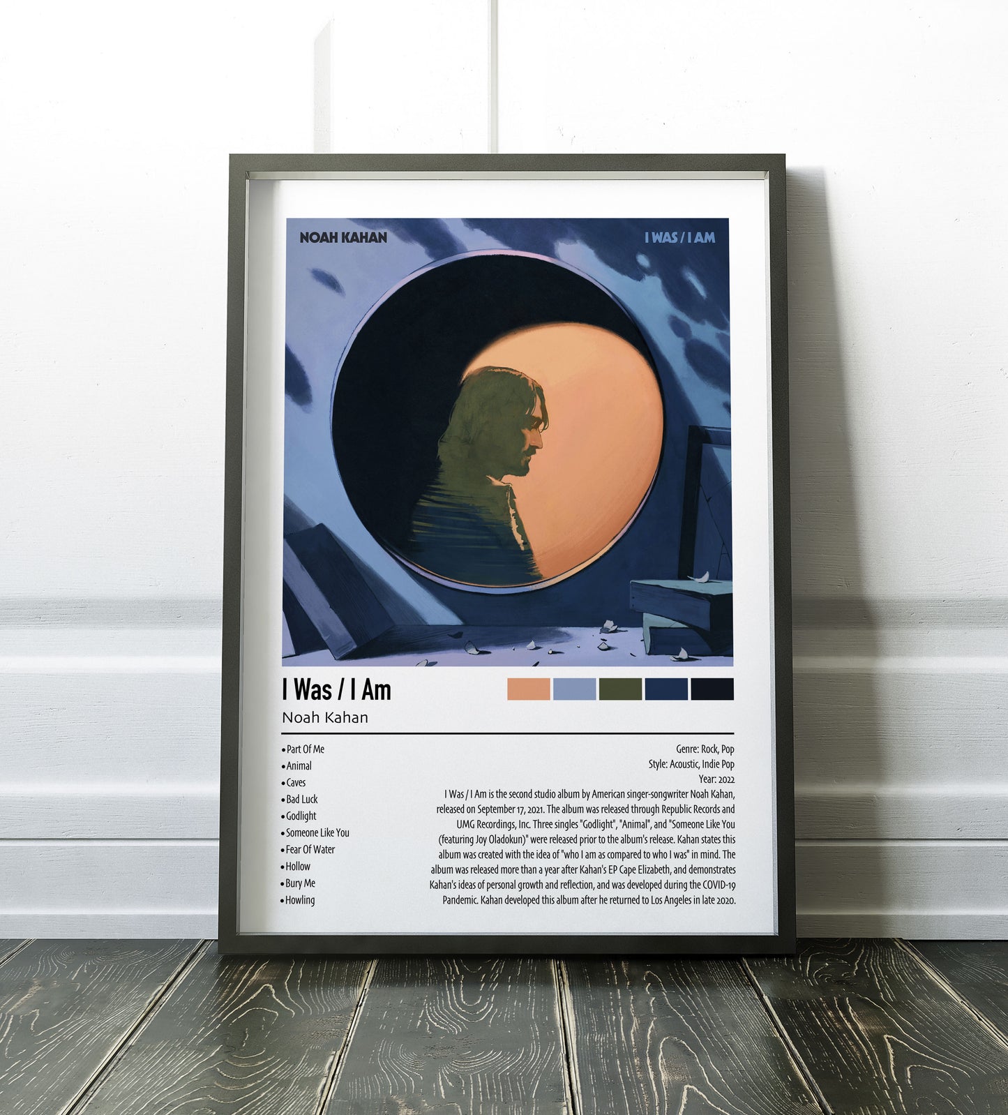 Noah Kahan | I Was / I Am | Custom Album Cover Poster Print