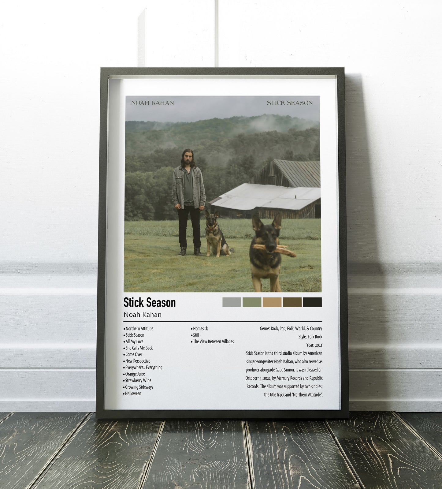 Noah Kahan | Stick Season | Custom Album Cover Poster Print