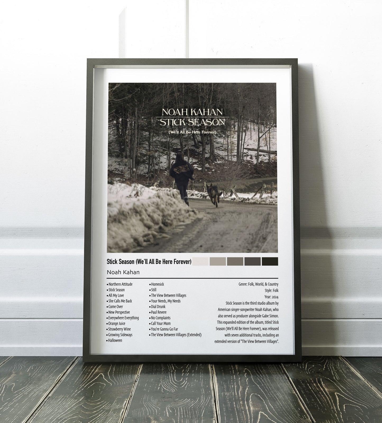 Noah Kahan | Stick Season (We'll All Be Here Forever) | Custom Album Cover Poster Print