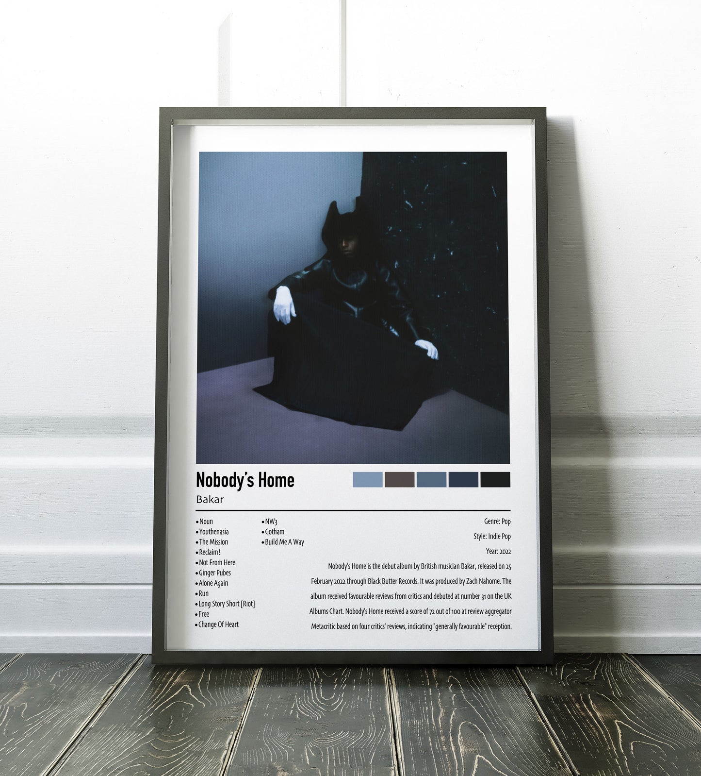 Bakar | Nobody's Home | Custom Album Cover Poster Print