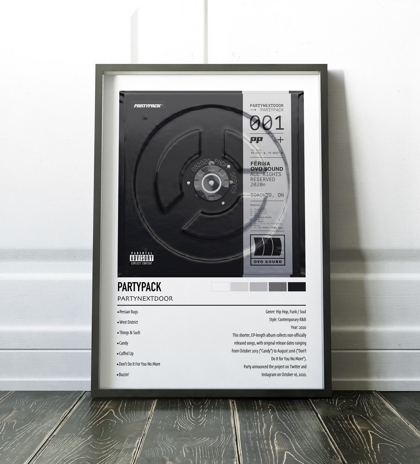 PARTYNEXTDOOR | PARTYPACK | Custom Album Cover Poster Print
